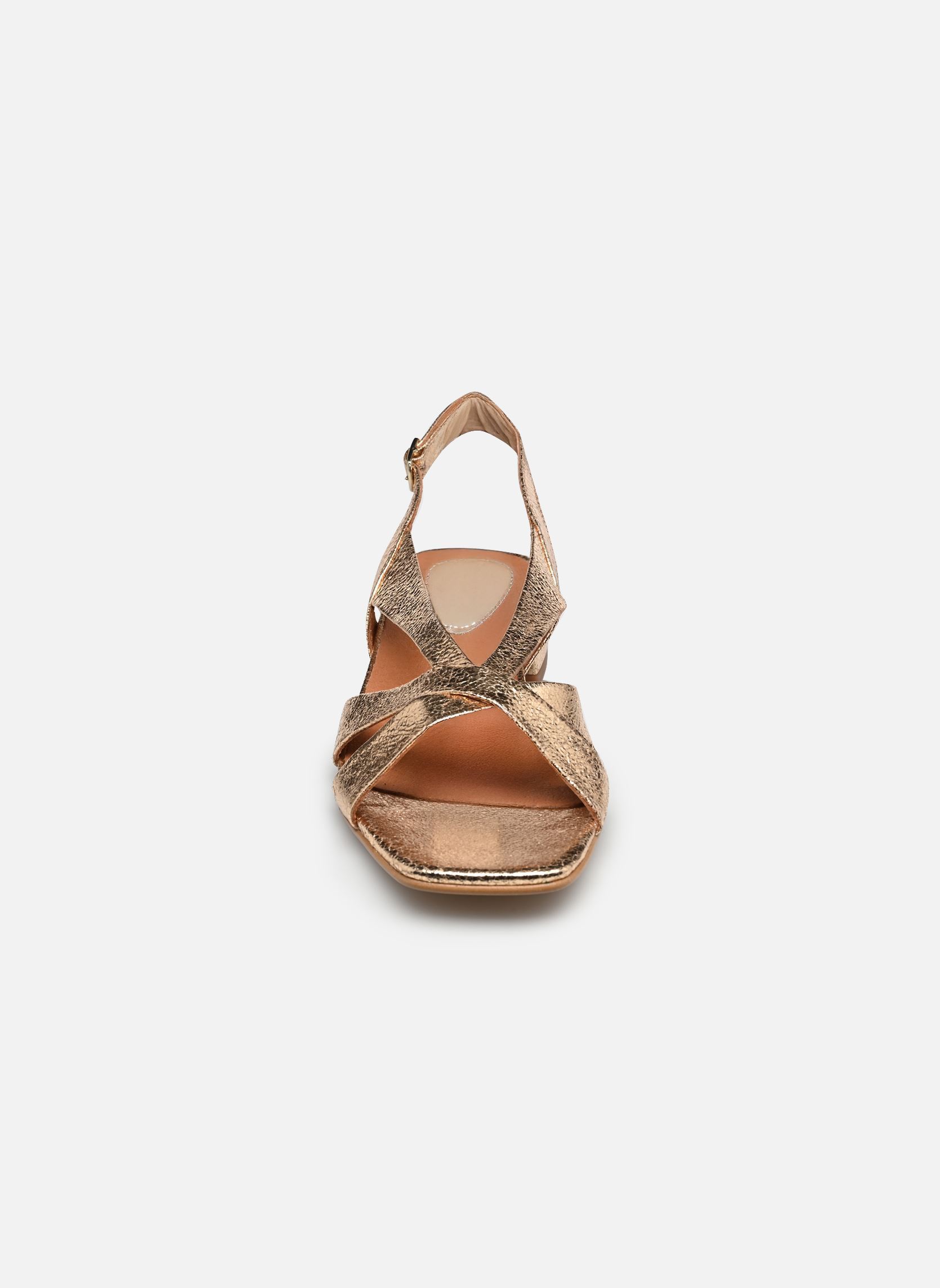 Sandales ALPHONSE femme or et bronze Jonak Sandales ALPHONSE femme or et bronze Cuir Craquele Or