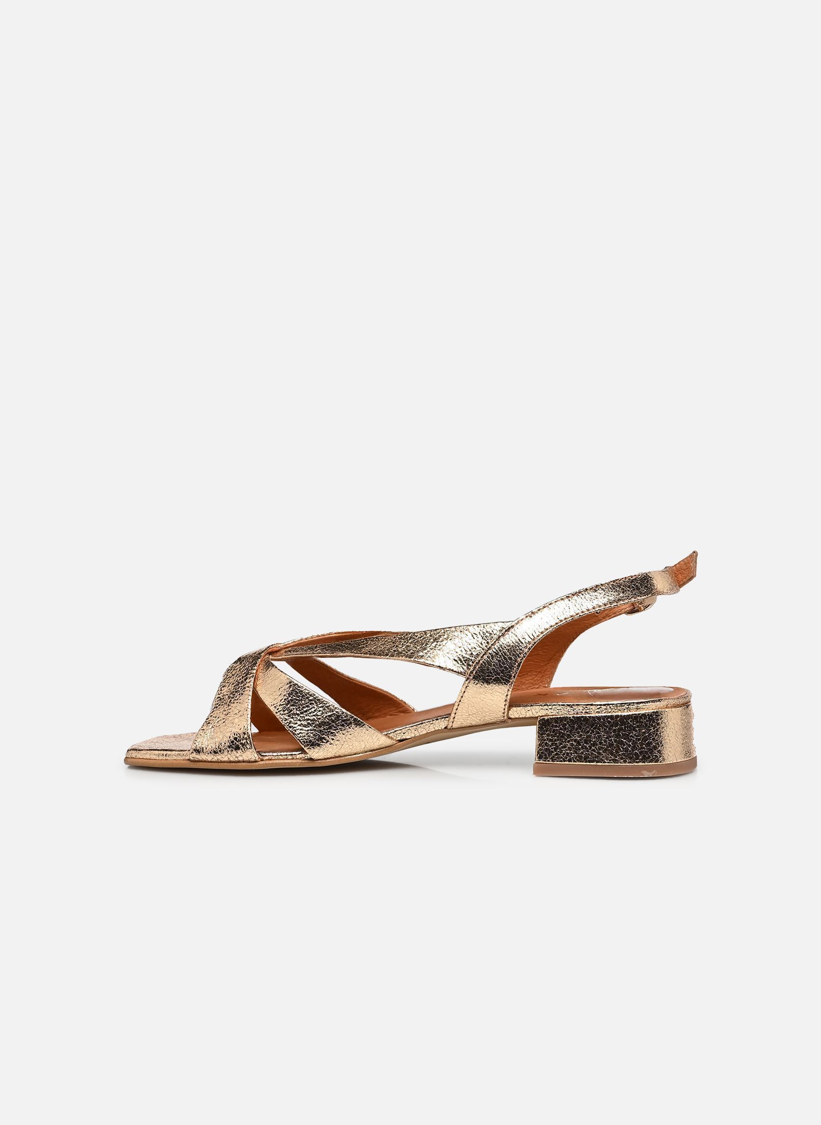Sandales ALPHONSE femme or et bronze Jonak Sandales ALPHONSE femme or et bronze Cuir Craquele Or