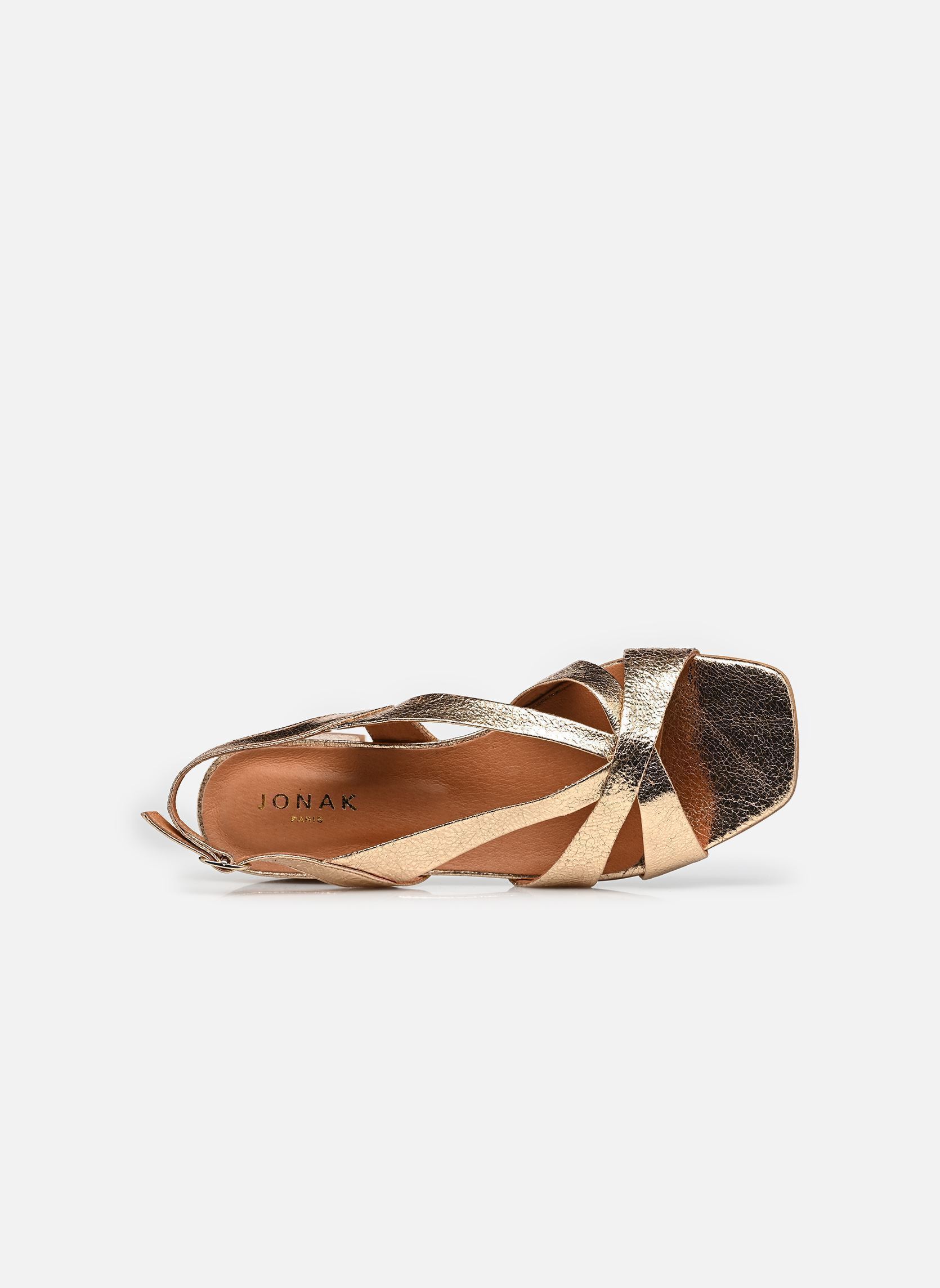 Sandales ALPHONSE femme or et bronze Jonak Sandales ALPHONSE femme or et bronze Cuir Craquele Or