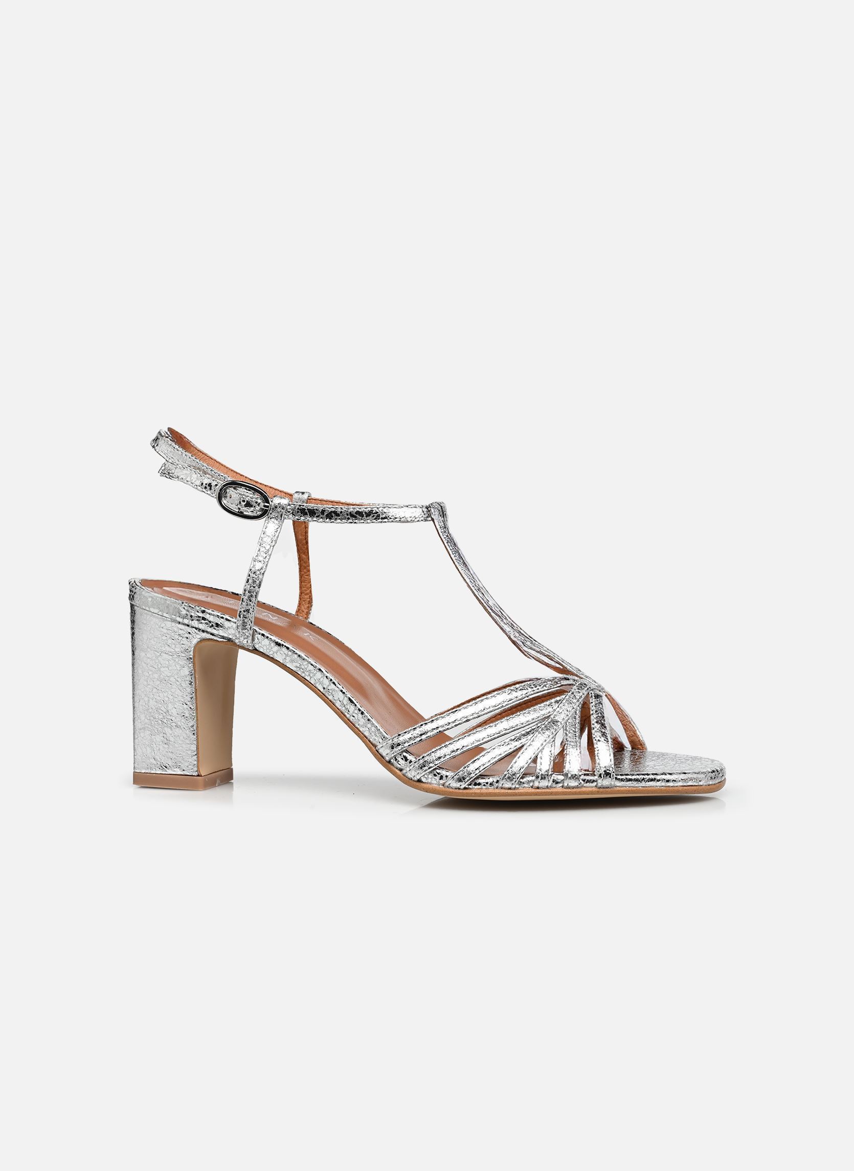 Sandalen VOLIA dames zilver Jonak Sandalen VOLIA dames zilver Cuir Craquele Argent