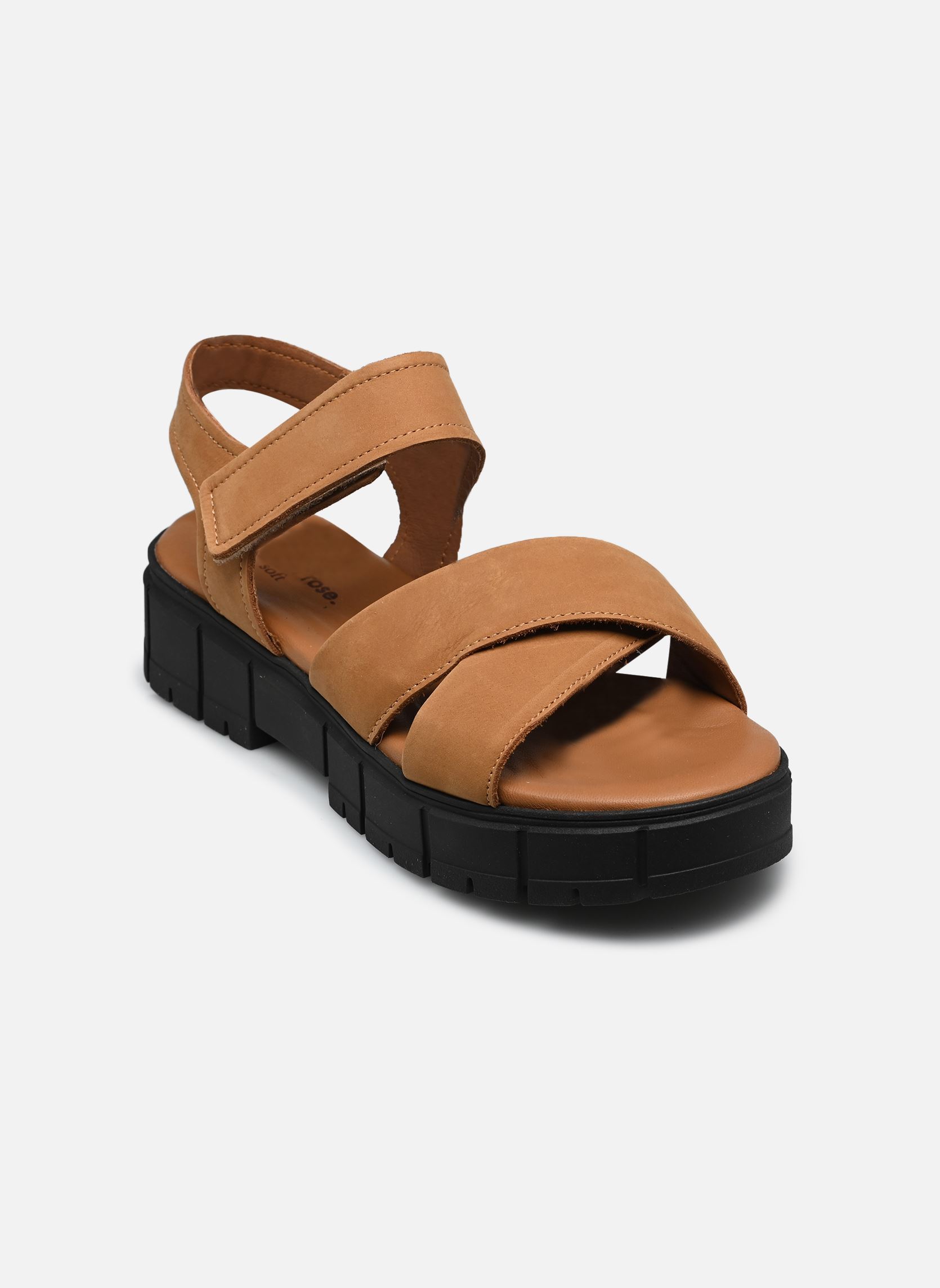 Sandales compensées et plateformes Rimene femme marron Georgia Rose Soft Sandales compensées et plateformes Rimene femme marron Cognac