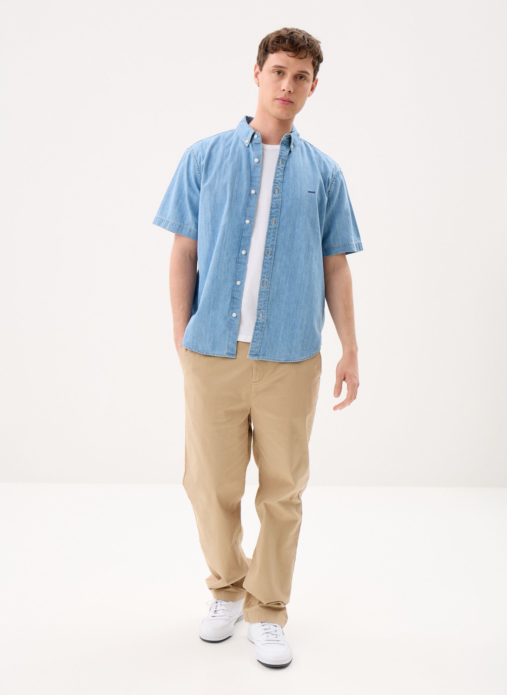 Chemises Ss Authentic Button Down-A9161 homme bleu Levi's Chemises Ss Authentic Button Down-A9161 homme bleu Eli Medium Blue Wash