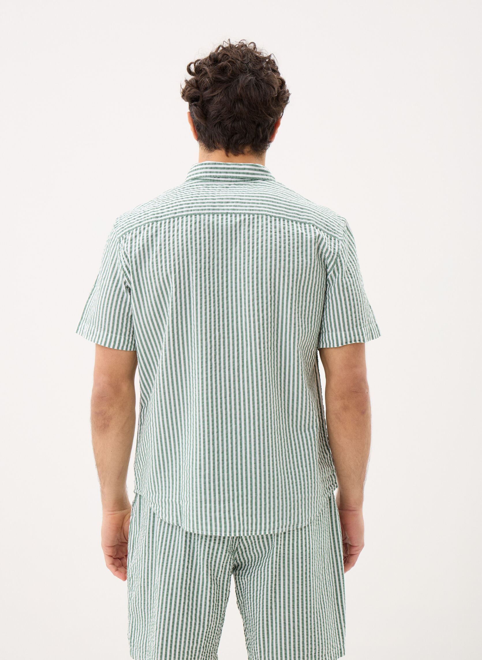 Hemden Ss Authentic Button Down-A9161 heren groen Levi's Hemden Ss Authentic Button Down-A9161 heren groen Aldwyn Stripe Eden