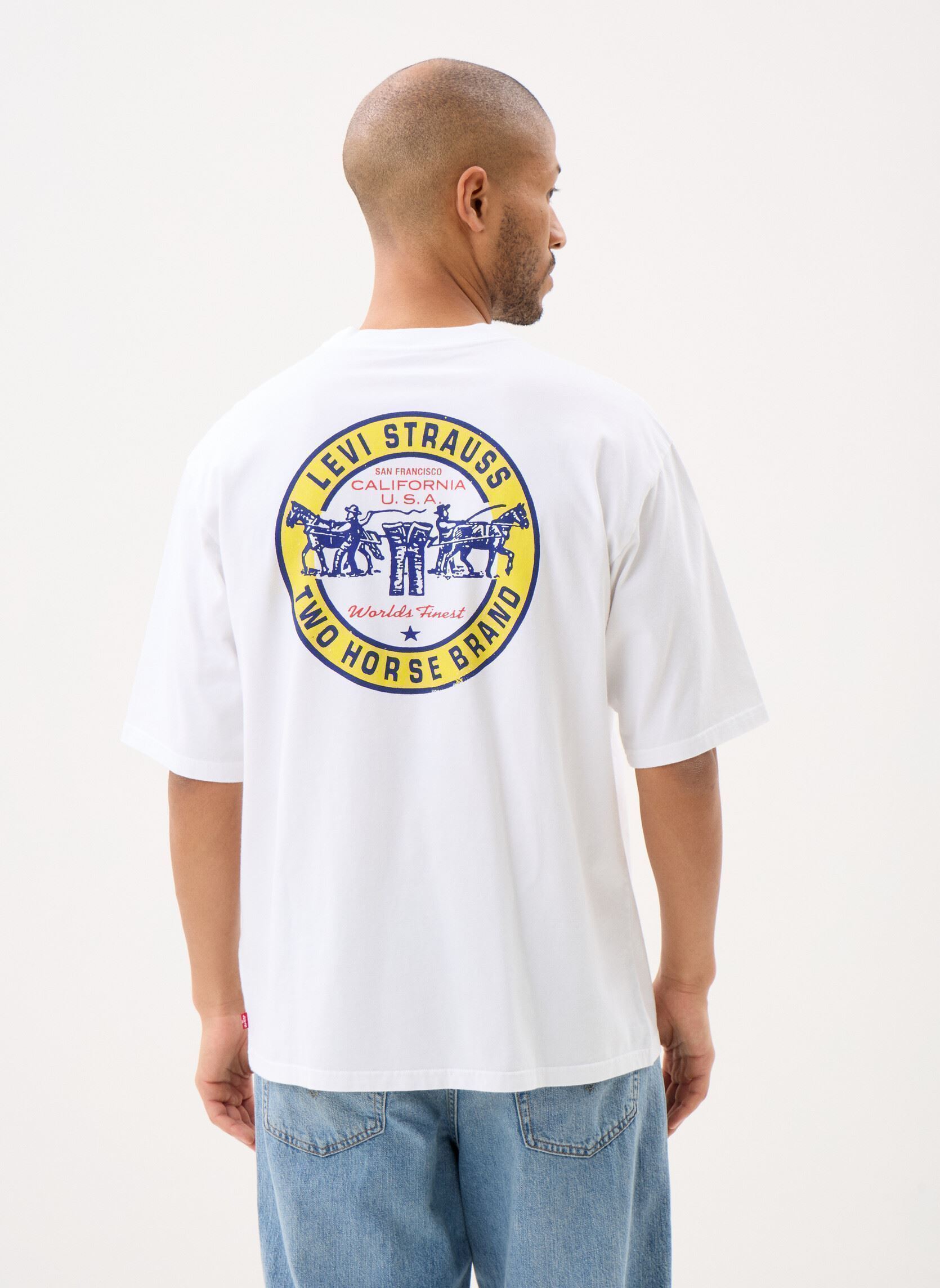 Tee-shirts manches courtes Half Sleeve Gr Pckt T-001MH homme blanc Levi's Tee-shirts manches courtes Half Sleeve Gr Pckt T-001MH homme blanc WORLDS FINEST DENIM 1 WHITE PL