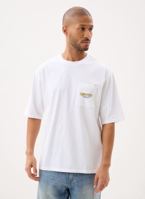 Levi's Tee-shirts manches courtes Half Sleeve Gr Pckt T-001MH homme blanc