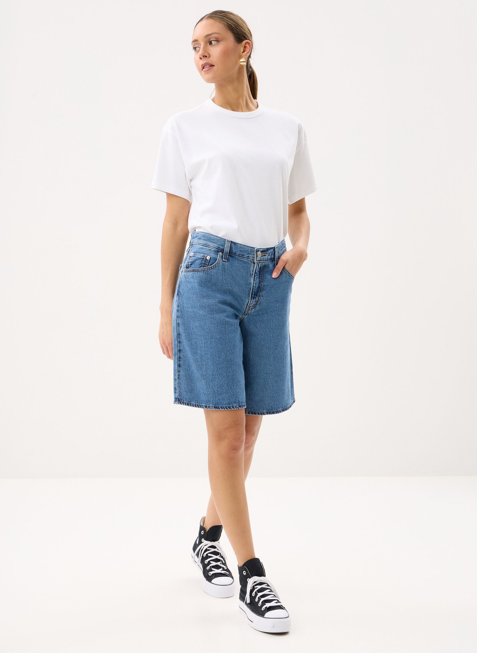 Shorts Baggy Dad Jort-000MJ dames blauw Levi's Shorts Baggy Dad Jort-000MJ dames blauw OWN IT TENCEL