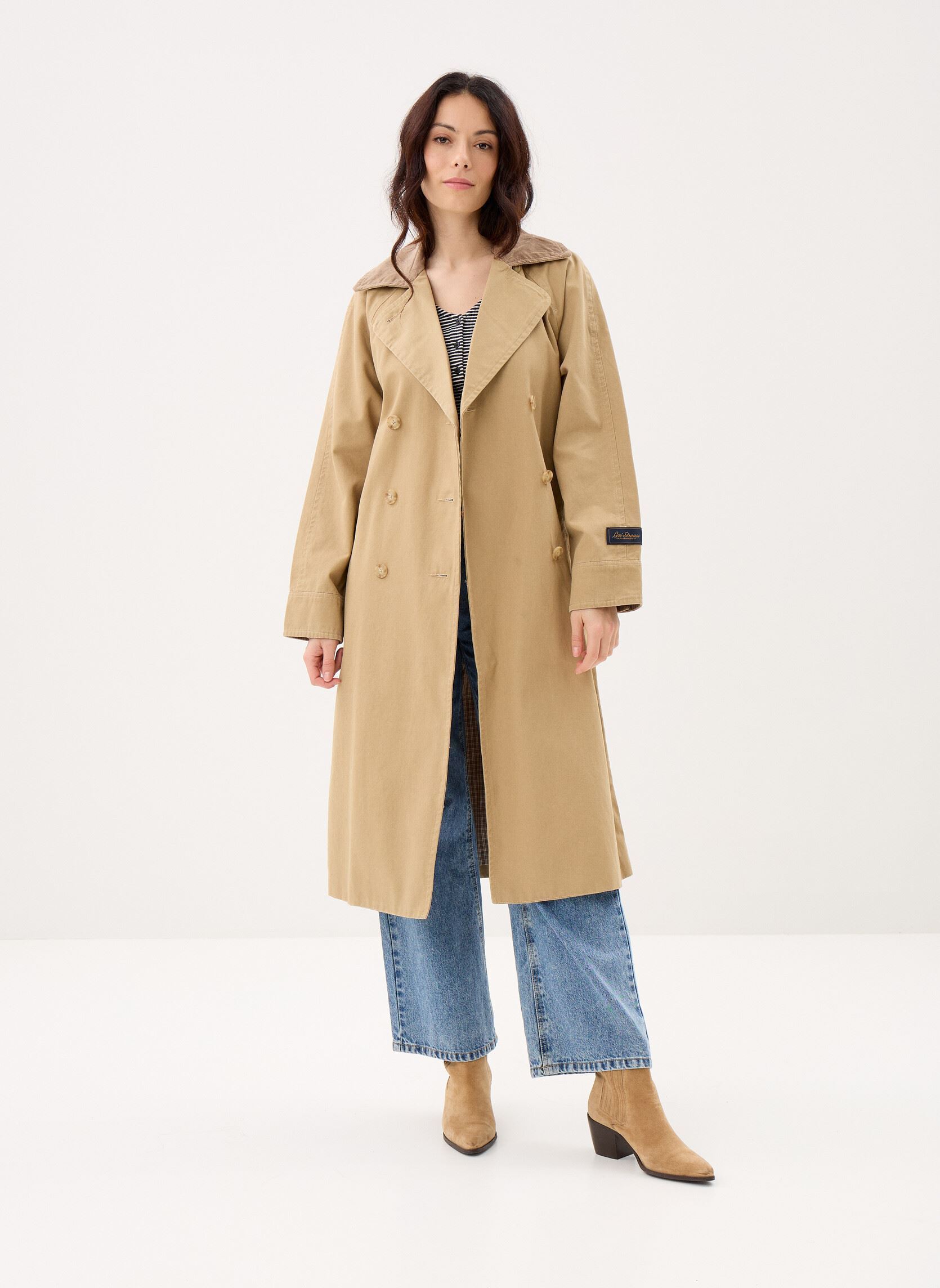 Trenchcoats Bree Classic Long-005AP damen beige Levi's Trenchcoats Bree Classic Long-005AP damen beige Travertine