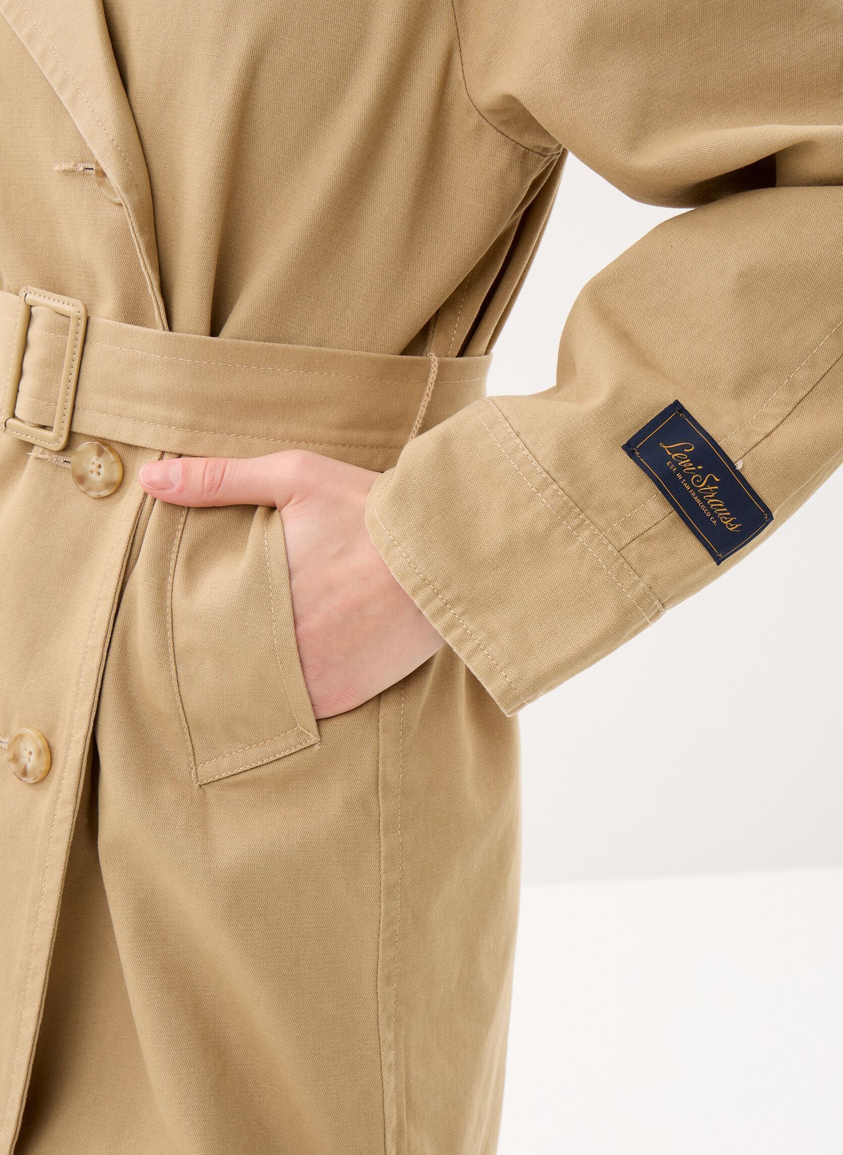 Trenchcoats Bree Classic Long-005AP damen beige Levi's Trenchcoats Bree Classic Long-005AP damen beige Travertine
