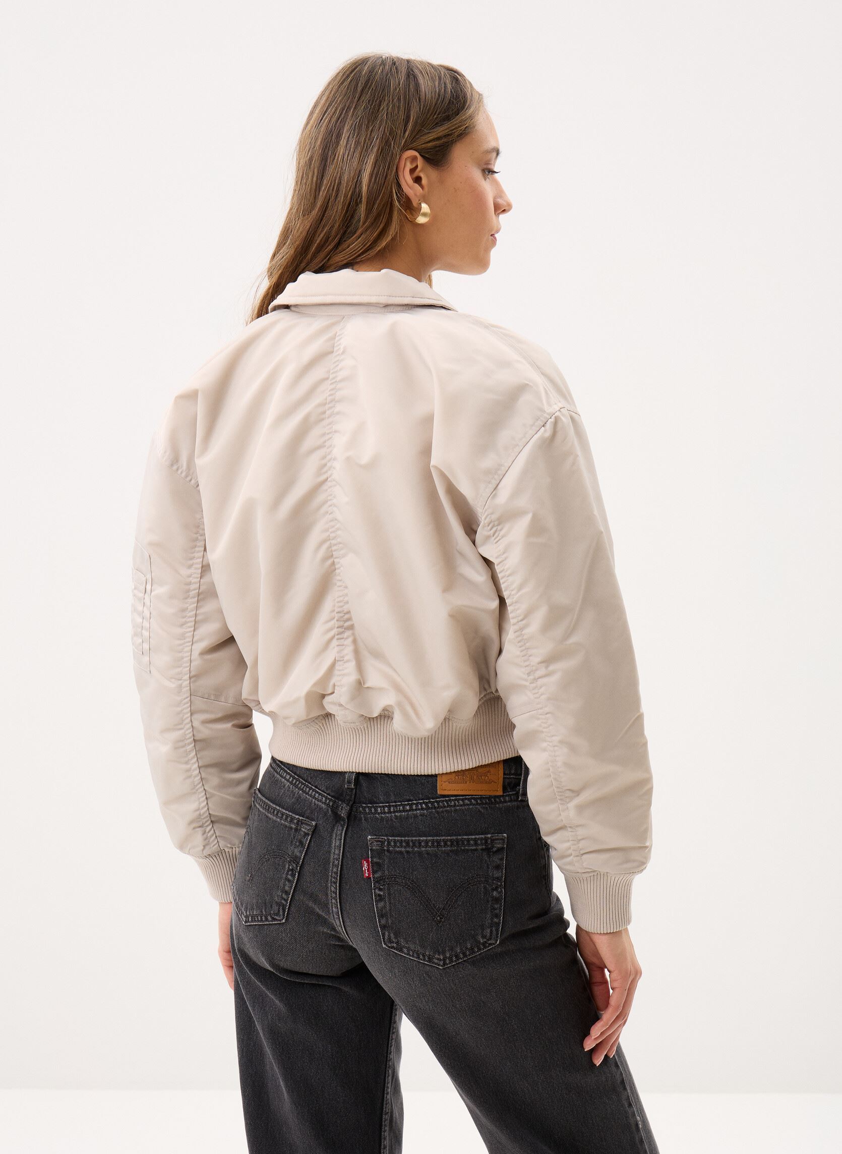 Bomberjacken Bowie Crop Bomber-005AQ damen grau Levi's Bomberjacken Bowie Crop Bomber-005AQ damen grau CHATEAU GRAY