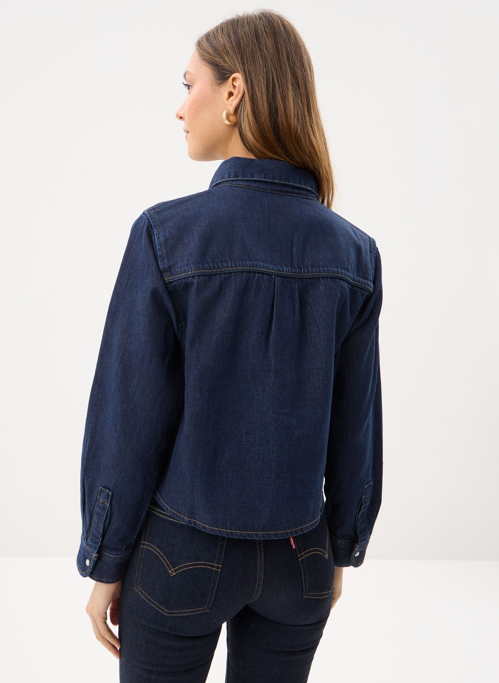 Chemises manches longues Logan Tencel Shacket-005DW femme bleu Levi's Chemises manches longues Logan Tencel Shacket-005DW femme bleu TENCEL DARK NIGHTS