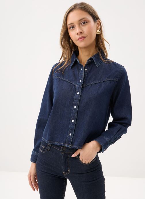 Levi's Chemises manches longues Logan Tencel Shacket-005DW femme bleu
