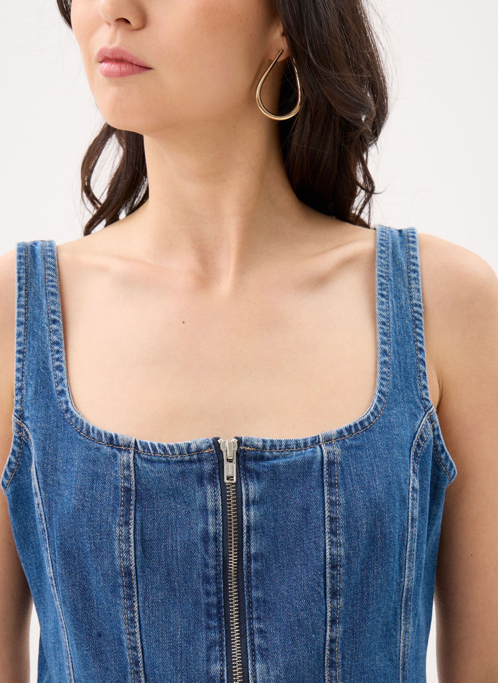 Kleider Seamed Zip Dress-005EW damen blau Levi's Kleider Seamed Zip Dress-005EW damen blau SHE'S SO VAGUE