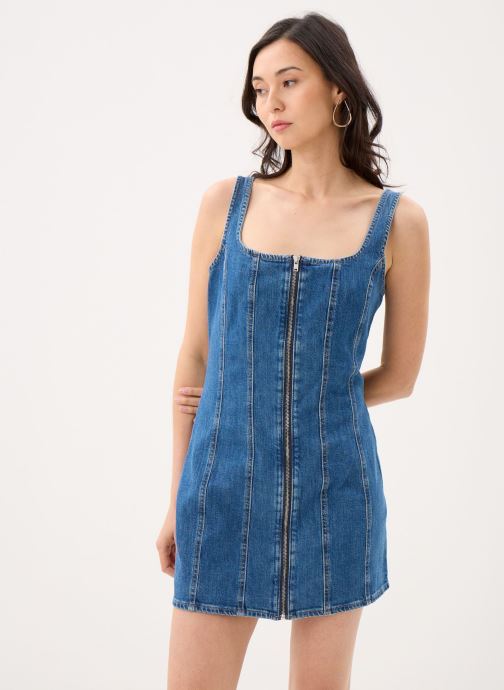 Levi's Robes Seamed Zip Dress-005EW femme bleu