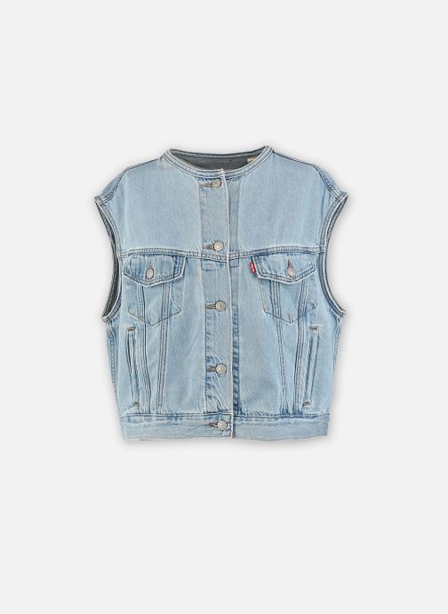 Levi's Vestes sans manches Collarless Shrunken 90S-005NP femme bleu