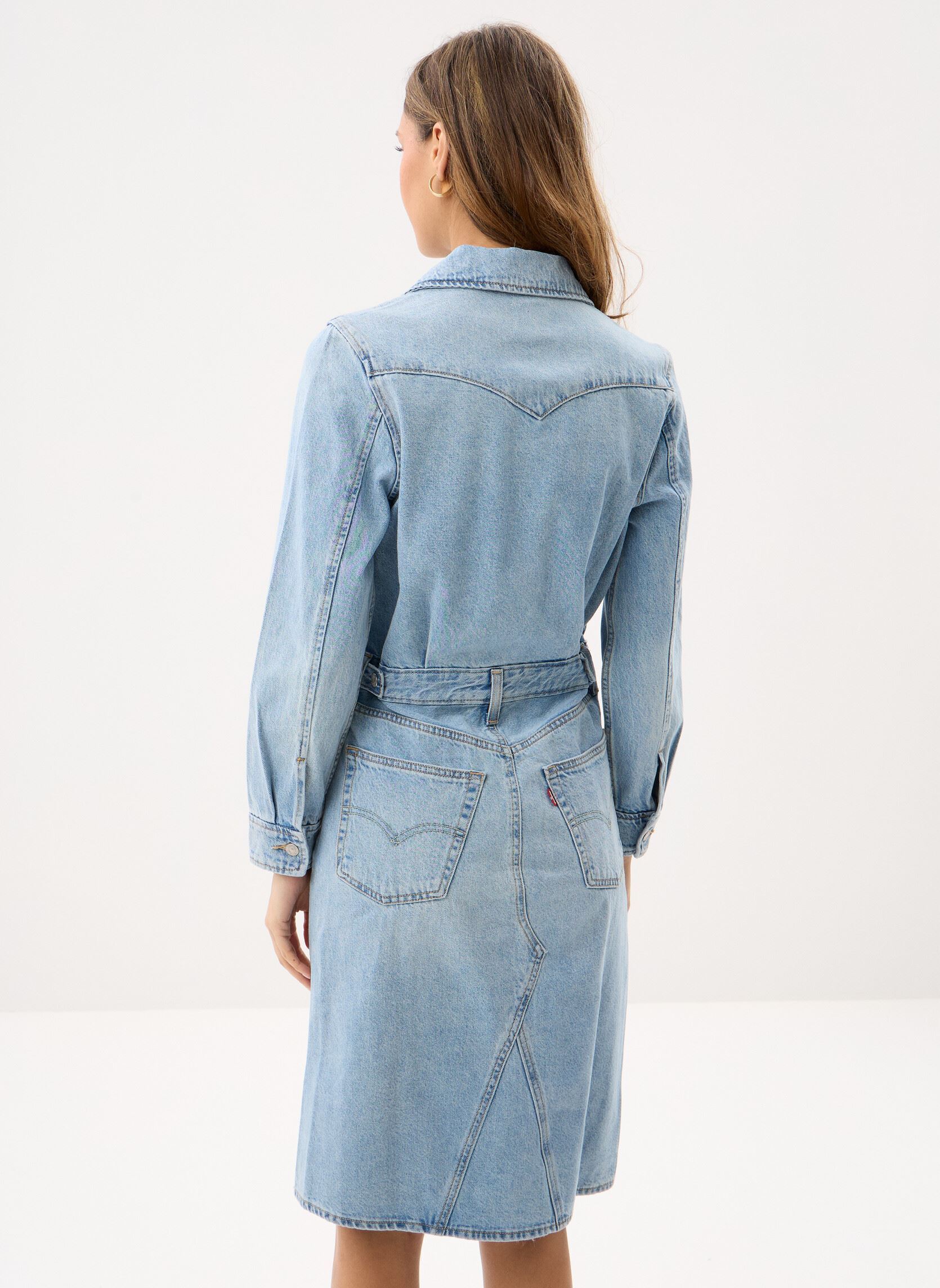 Jurken Ls A Line Western-005NZ dames blauw Levi's Jurken Ls A Line Western-005NZ dames blauw PRICEY ICEY
