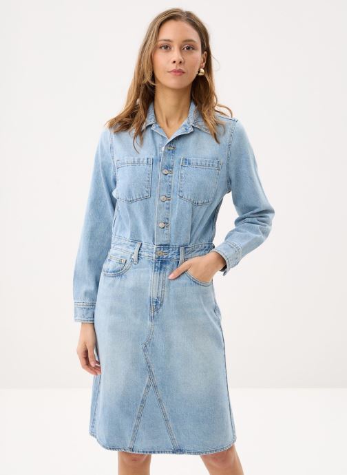 Levi's Robes Ls A Line Western-005NZ femme bleu