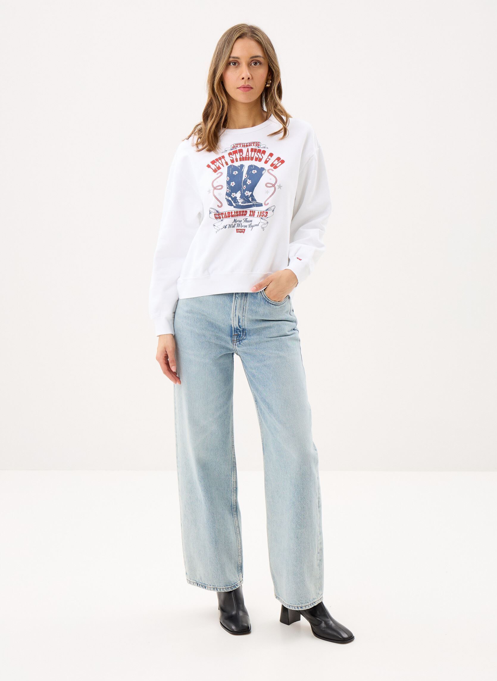 Sweatshirts Graphic Heritage-A7288 femme blanc Levi's Sweatshirts Graphic Heritage-A7288 femme blanc CREW POSTER DAISY BOOTS BRIGHT