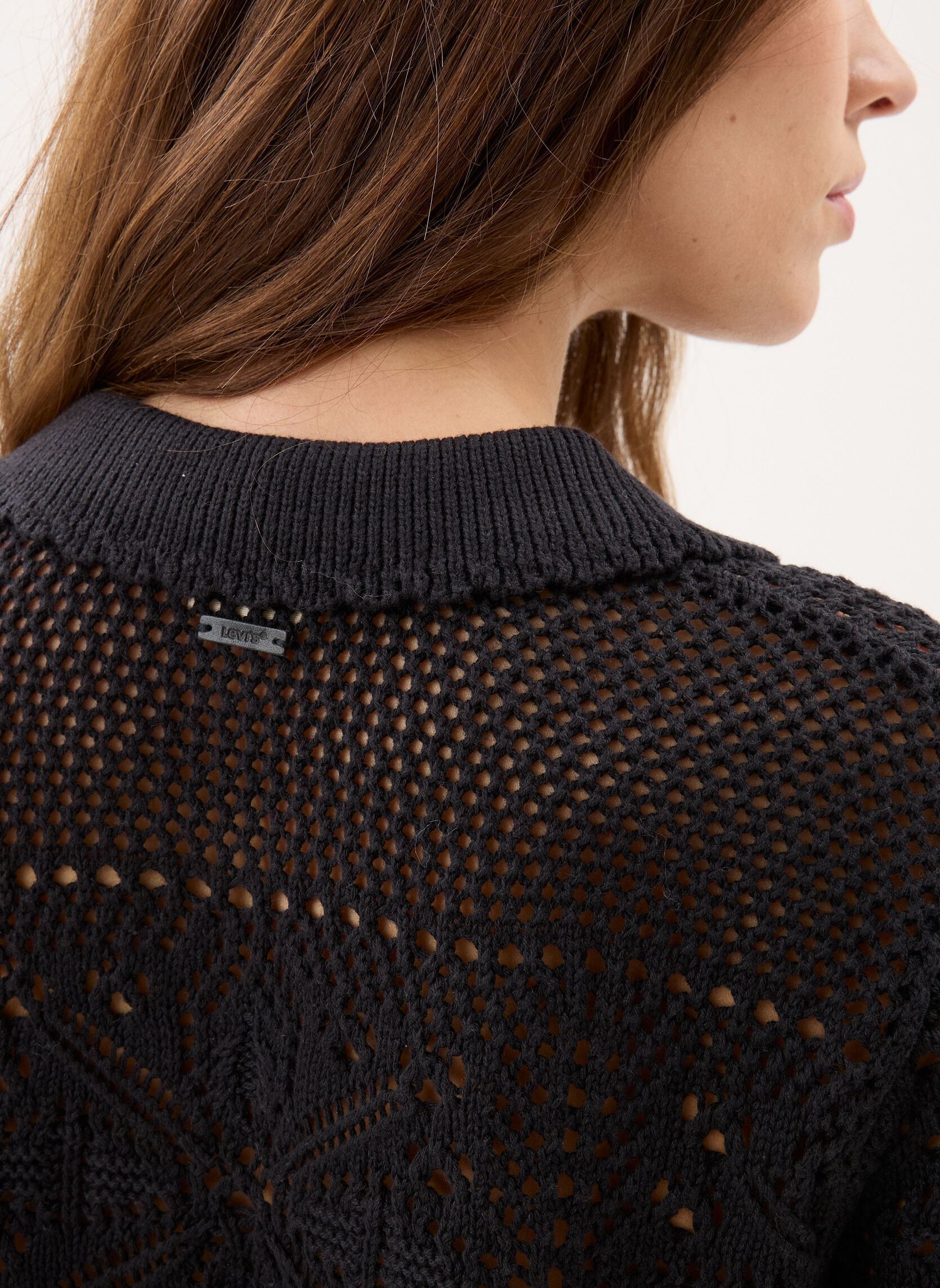 Truien Susanna Floral Crochet-005A9 dames zwart Levi's Truien Susanna Floral Crochet-005A9 dames zwart ANTHRACITE NIGHT