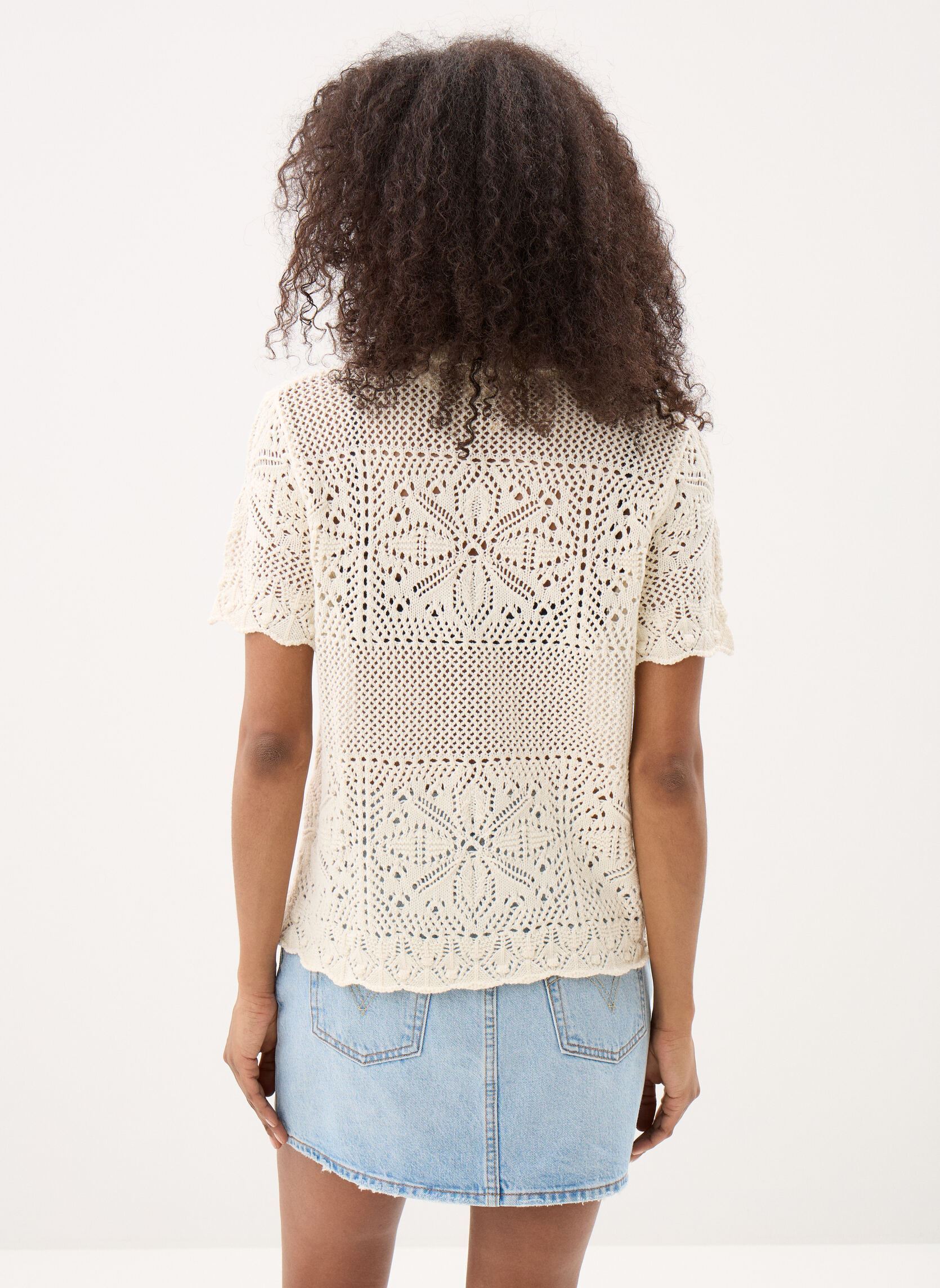Pullover Susanna Floral Crochet-005A9 damen weiß Levi's Pullover Susanna Floral Crochet-005A9 damen weiß EGRET