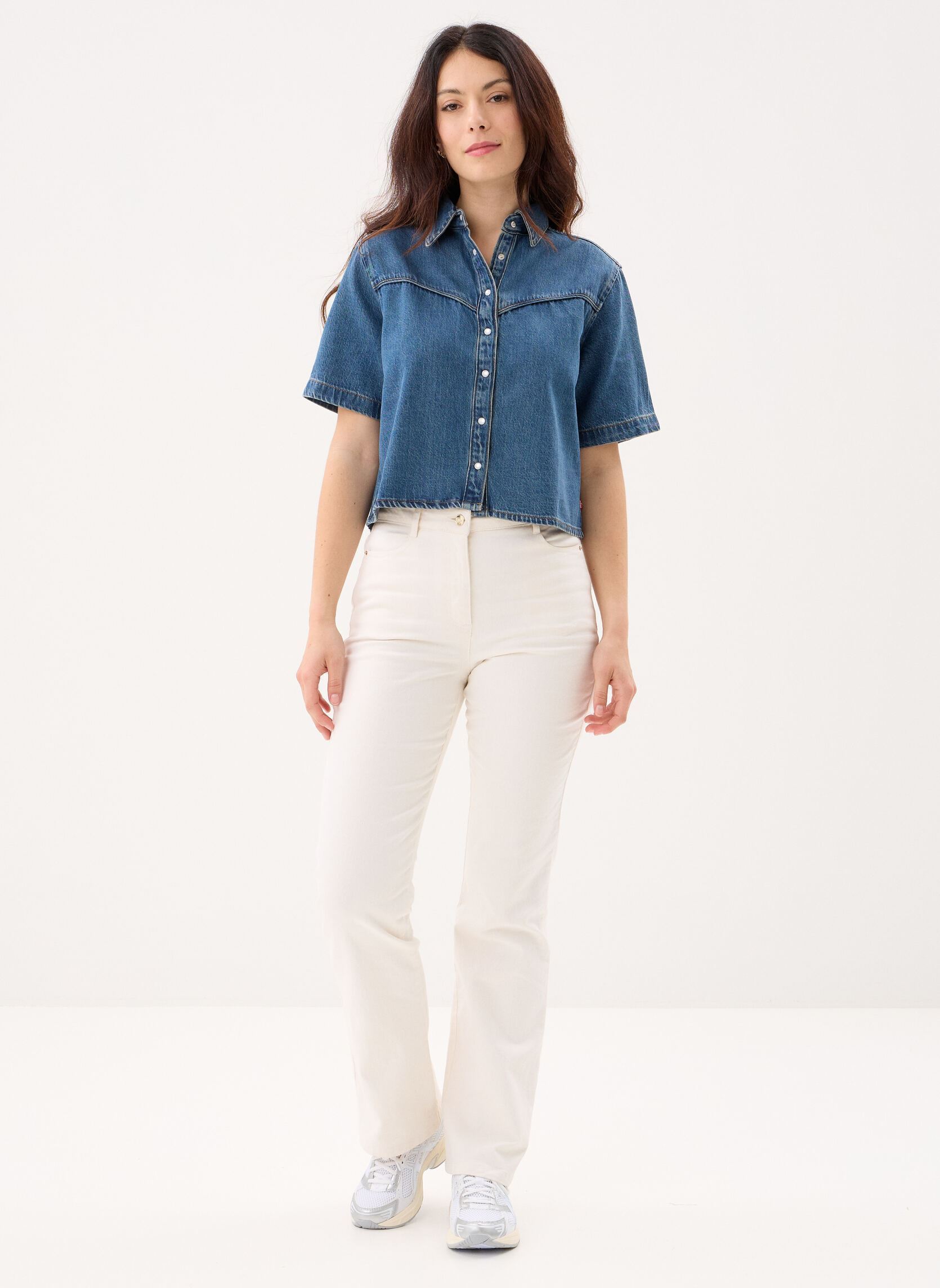 Hemden Logan Ss Denim-005CR damen blau Levi's Hemden Logan Ss Denim-005CR damen blau TENCEL TINTED TIMES