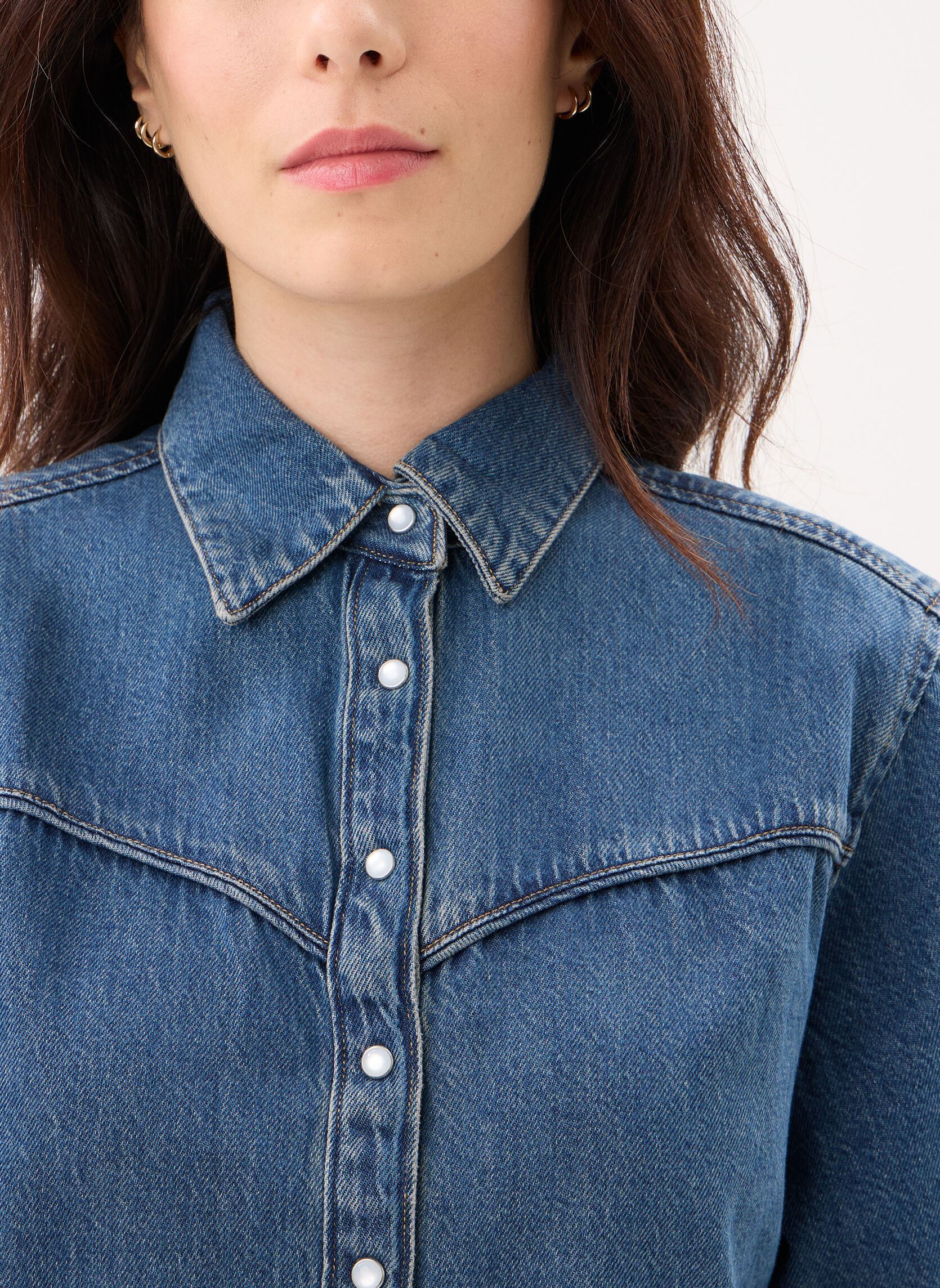 Hemden Logan Ss Denim-005CR damen blau Levi's Hemden Logan Ss Denim-005CR damen blau TENCEL TINTED TIMES