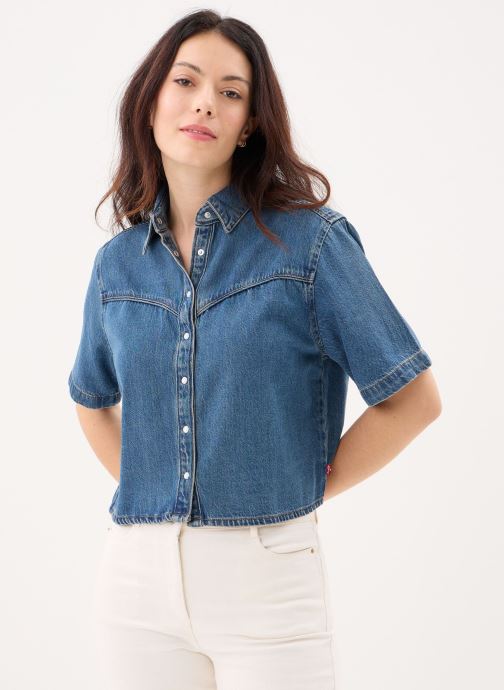 Levi's Chemises Logan Ss Denim-005CR femme bleu
