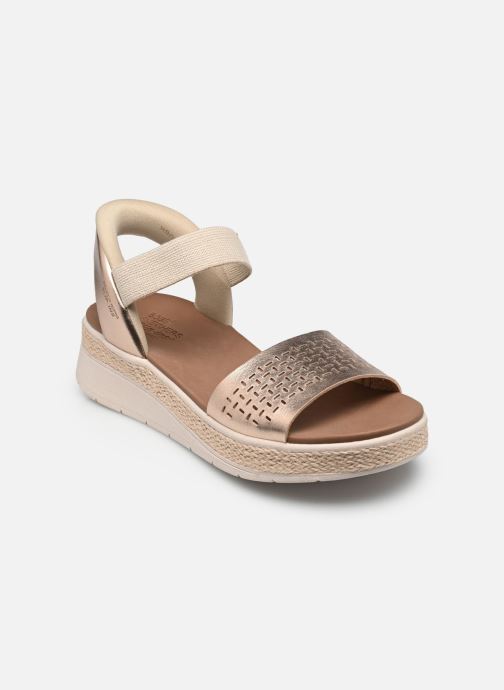 Skechers Sandalen met sleehak en plateau SLIP-INS Bobs Sun Ray - Step Aside dames goud en brons
