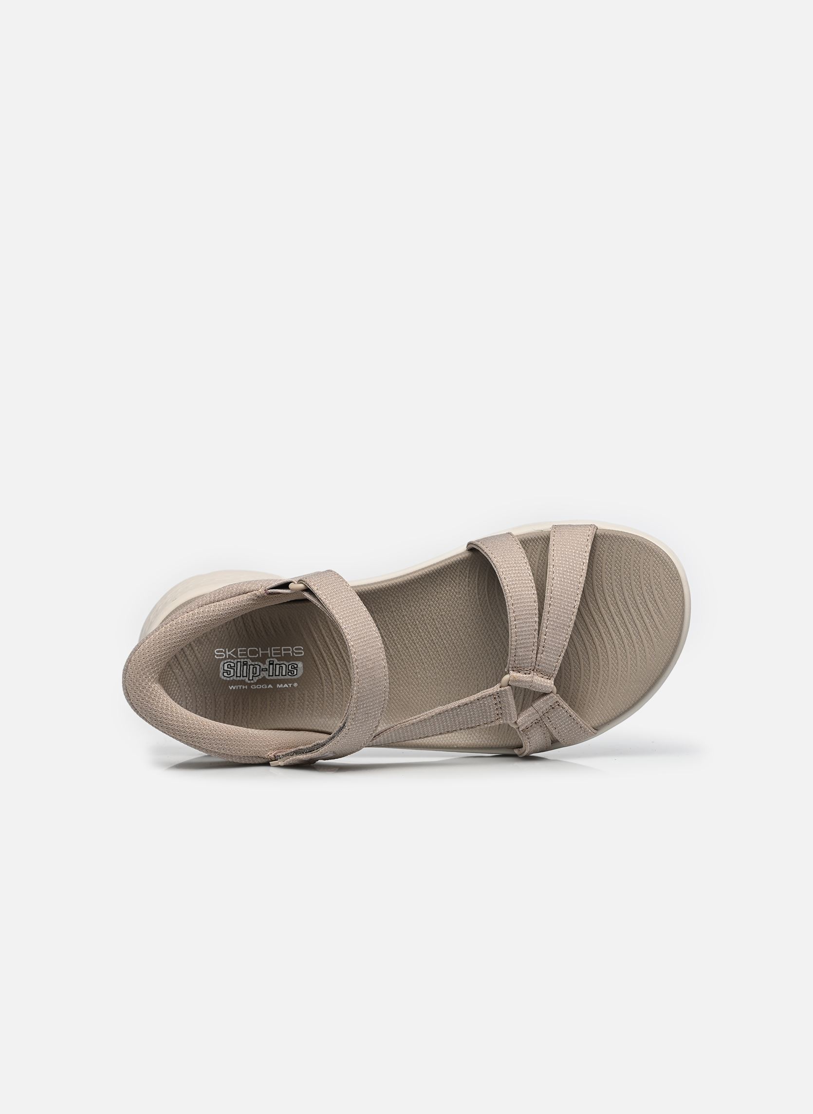 Sandales SLIP-INS Go Walk Flex Sandal - Illumin femme beige Skechers Sandales SLIP-INS Go Walk Flex Sandal - Illumin femme beige TPE