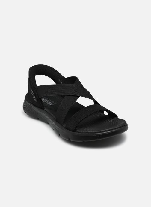 Skechers Sandalen SLIP-INS Go Walk Flex Sandal - Glimmer damen schwarz