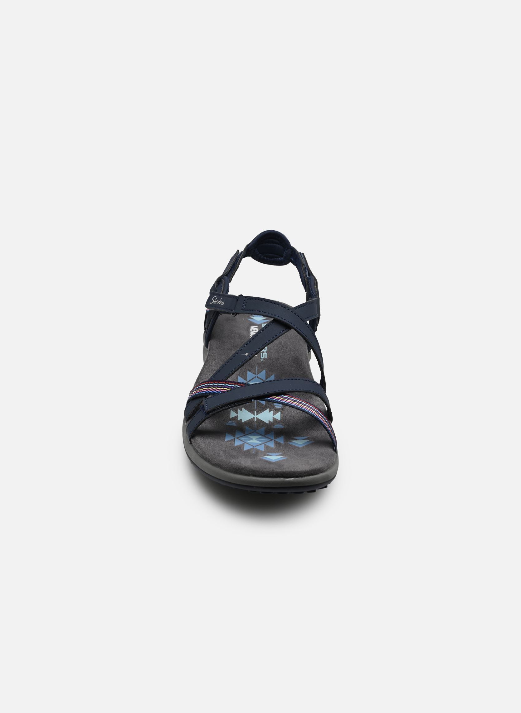 Sandales plates Reggae Slim - Sun Array femme bleu Skechers Sandales plates Reggae Slim - Sun Array femme bleu NVY