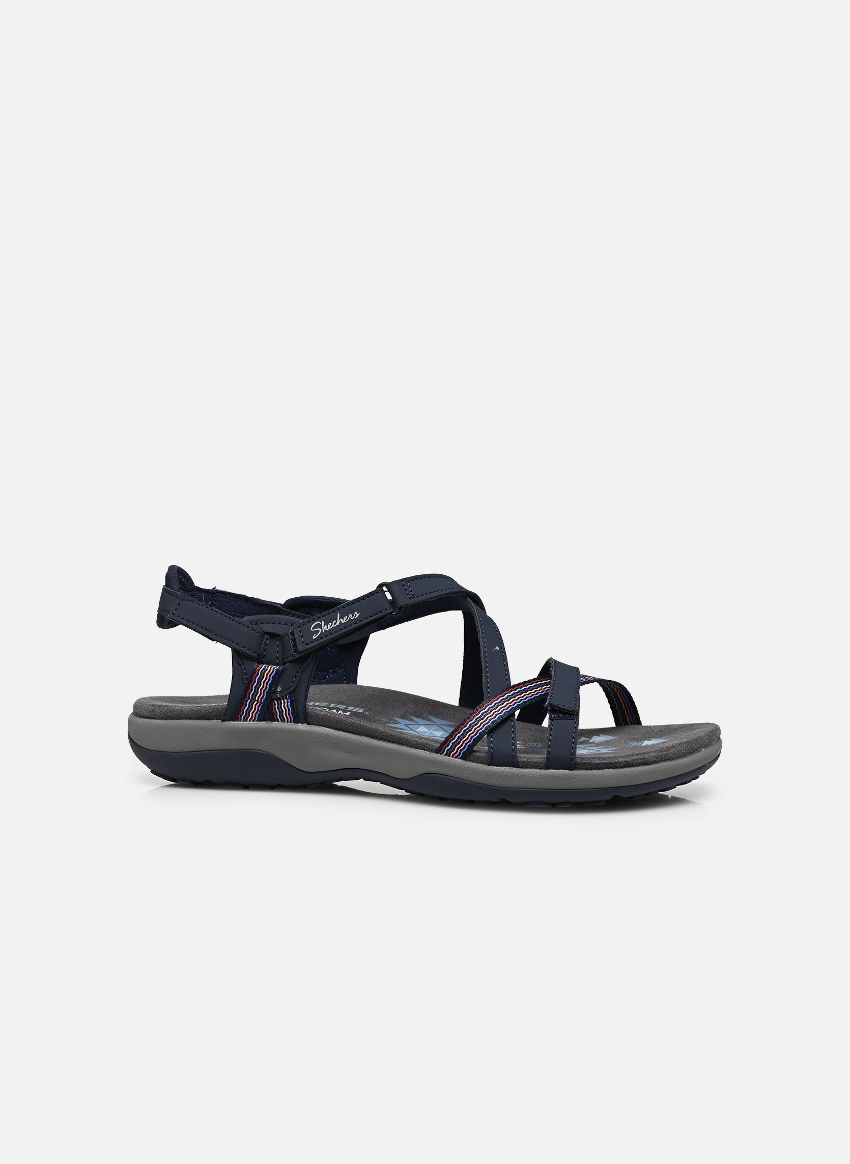 Sandales plates Reggae Slim - Sun Array femme bleu Skechers Sandales plates Reggae Slim - Sun Array femme bleu NVY