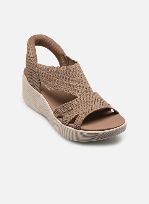 Skechers Sandalen met sleehak en plateau SLIP-INS Parallel Lite - Summer Invite dames bruin
