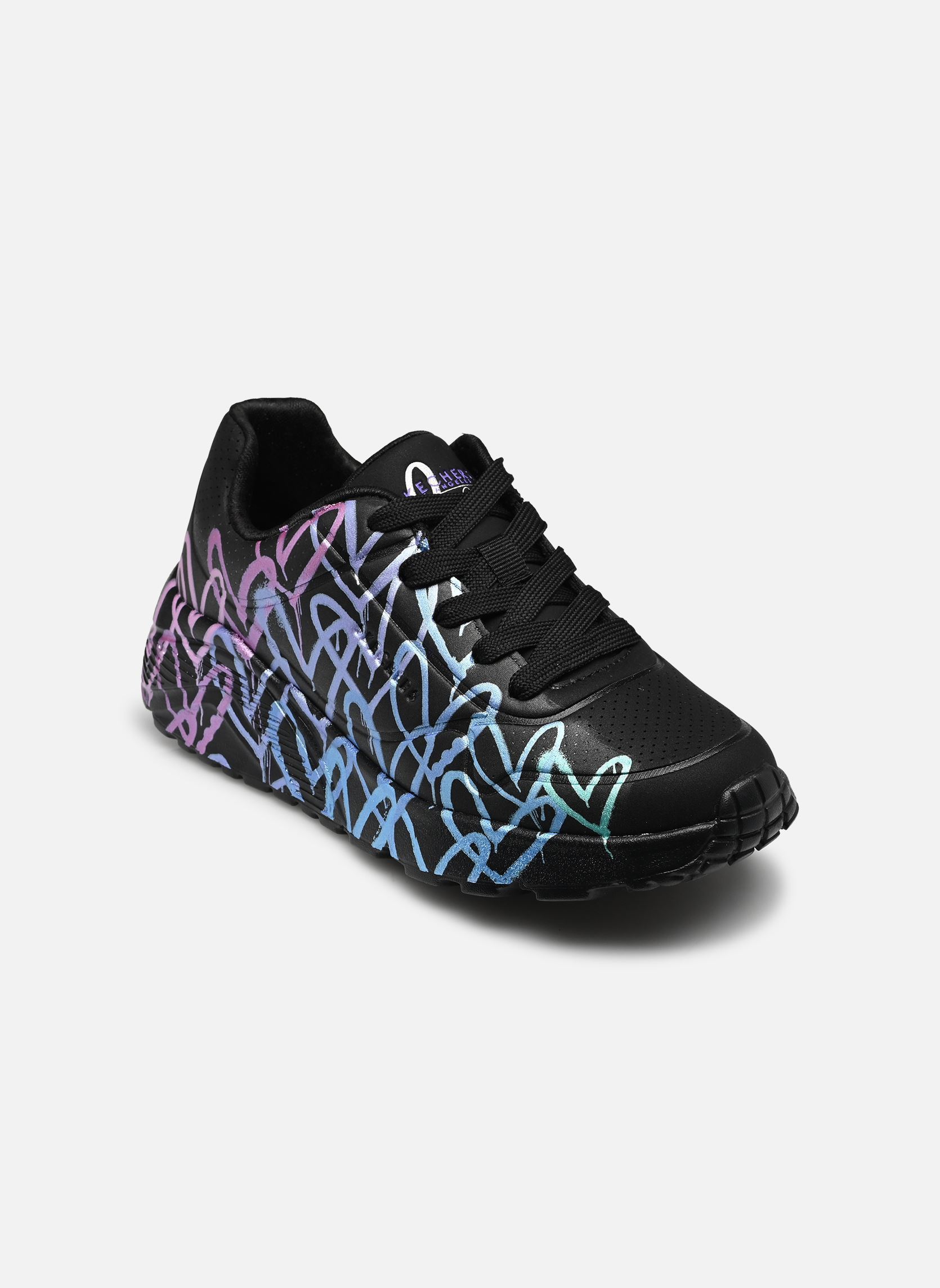Niedrige Sneaker Uno Lite - Metallic Joy Goldcrown mädchen schwarz Skechers Niedrige Sneaker Uno Lite - Metallic Joy Goldcrown mädchen schwarz BKMT