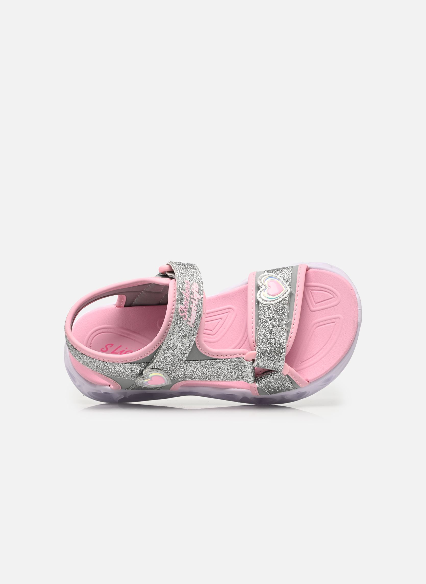 Sandalen Heart Lights Sandals - Sugar SP mädchen silber Skechers Sandalen Heart Lights Sandals - Sugar SP mädchen silber Slpk