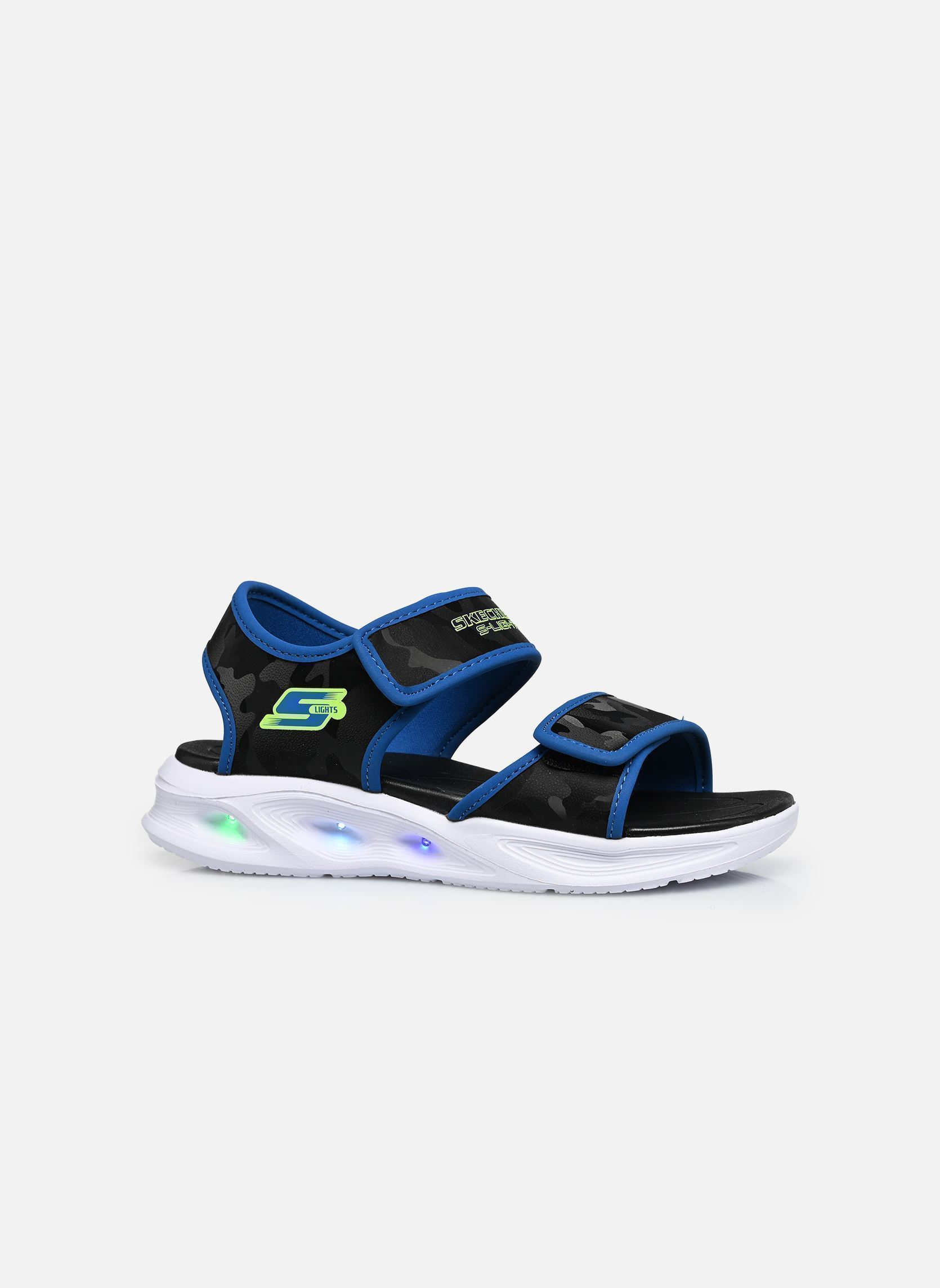 Sandales Sola Glow Sandal - Camo Brigh garçon noir Skechers Sandales Sola Glow Sandal - Camo Brigh garçon noir BKBL