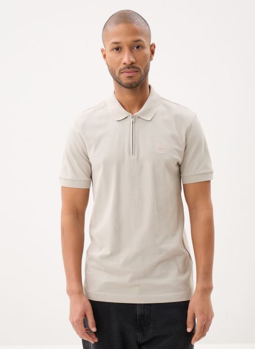 BOSS Polos manches courtes Passerzip homme gris