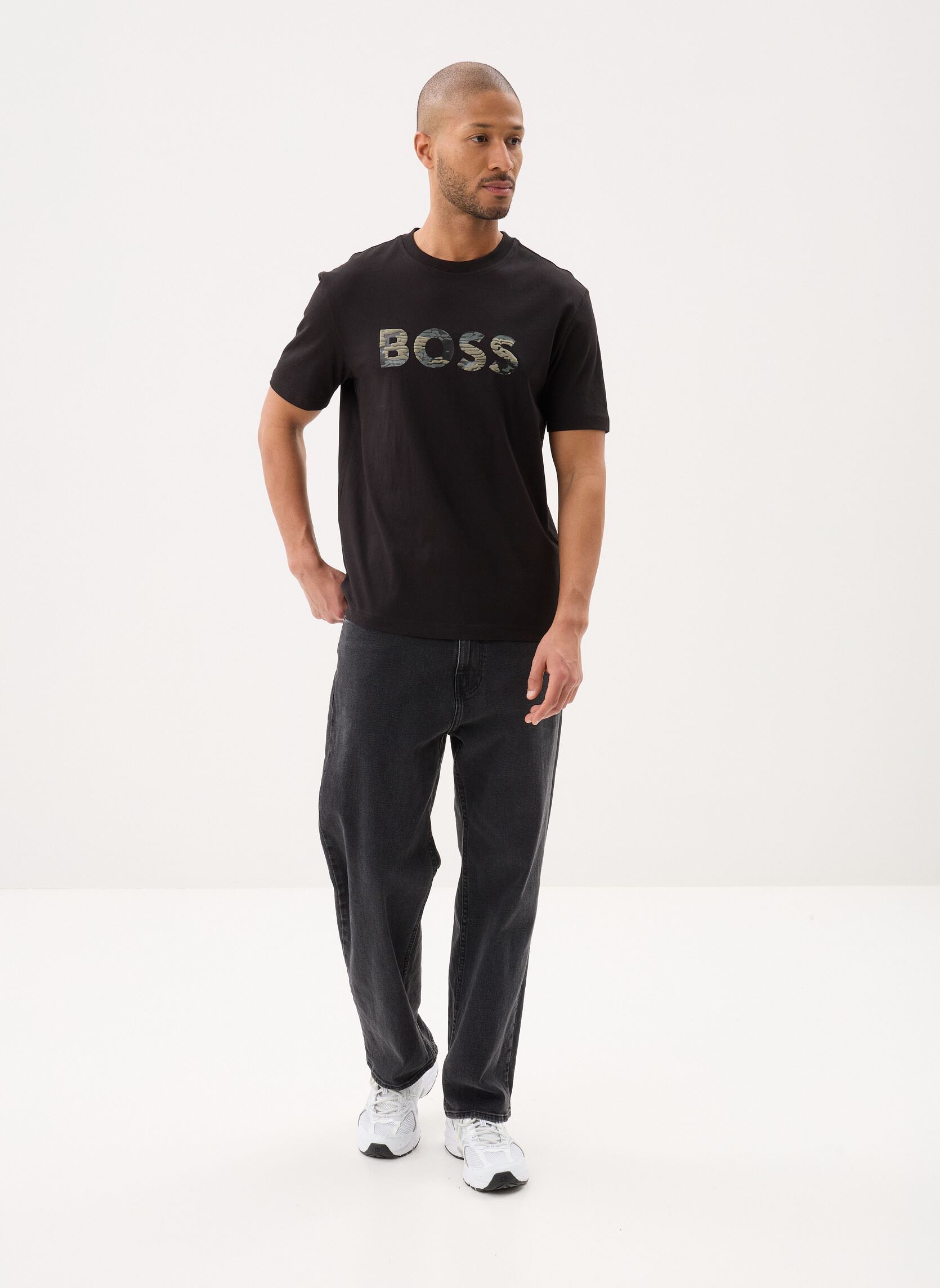 T-shirts met korte mouwen Te_Insignia heren zwart BOSS T-shirts met korte mouwen Te_Insignia heren zwart 001-Black