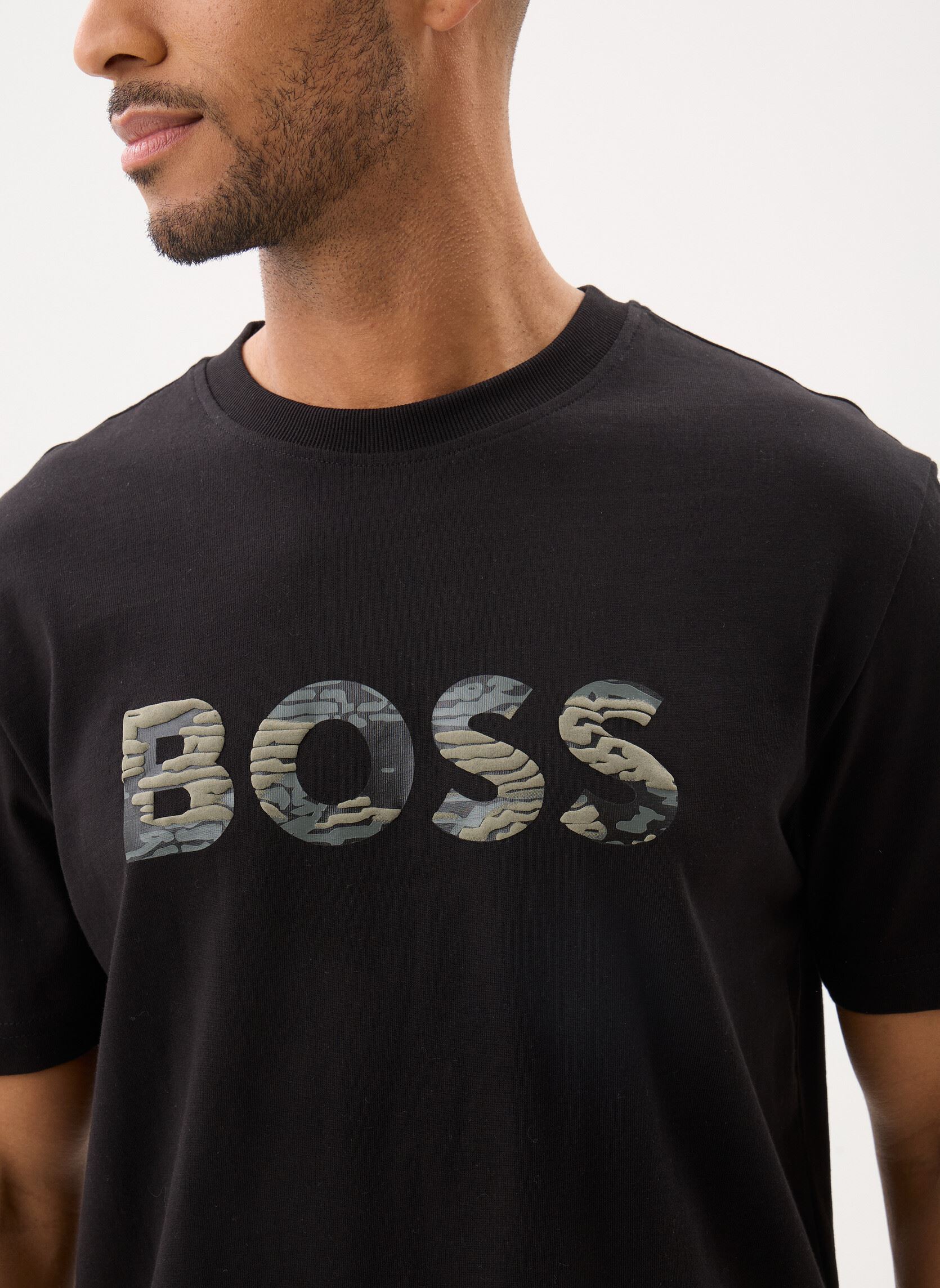 T-shirts met korte mouwen Te_Insignia heren zwart BOSS T-shirts met korte mouwen Te_Insignia heren zwart 001-Black
