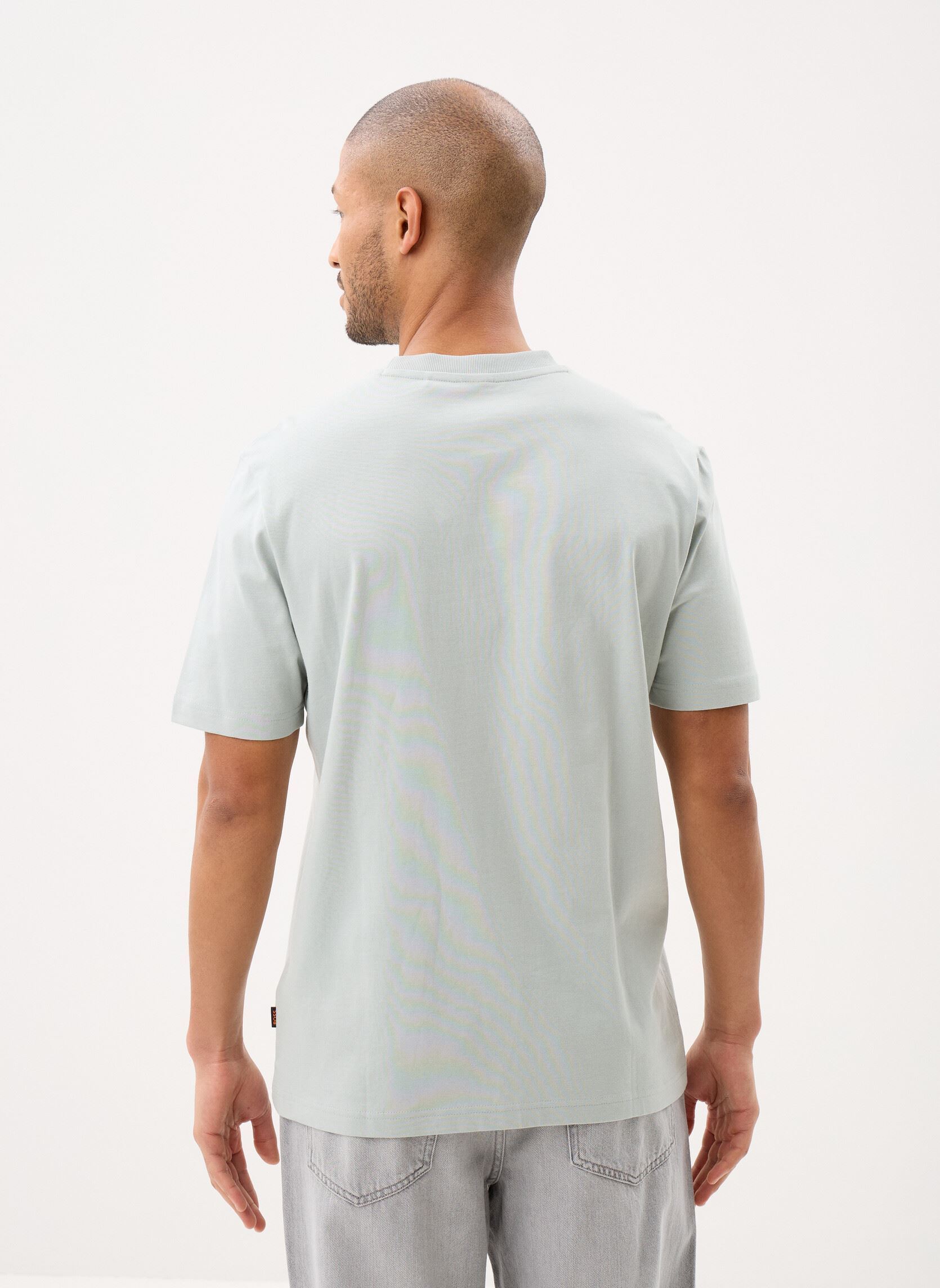 T-shirts met korte mouwen Te_Insignia heren grijs BOSS T-shirts met korte mouwen Te_Insignia heren grijs 043-Silver