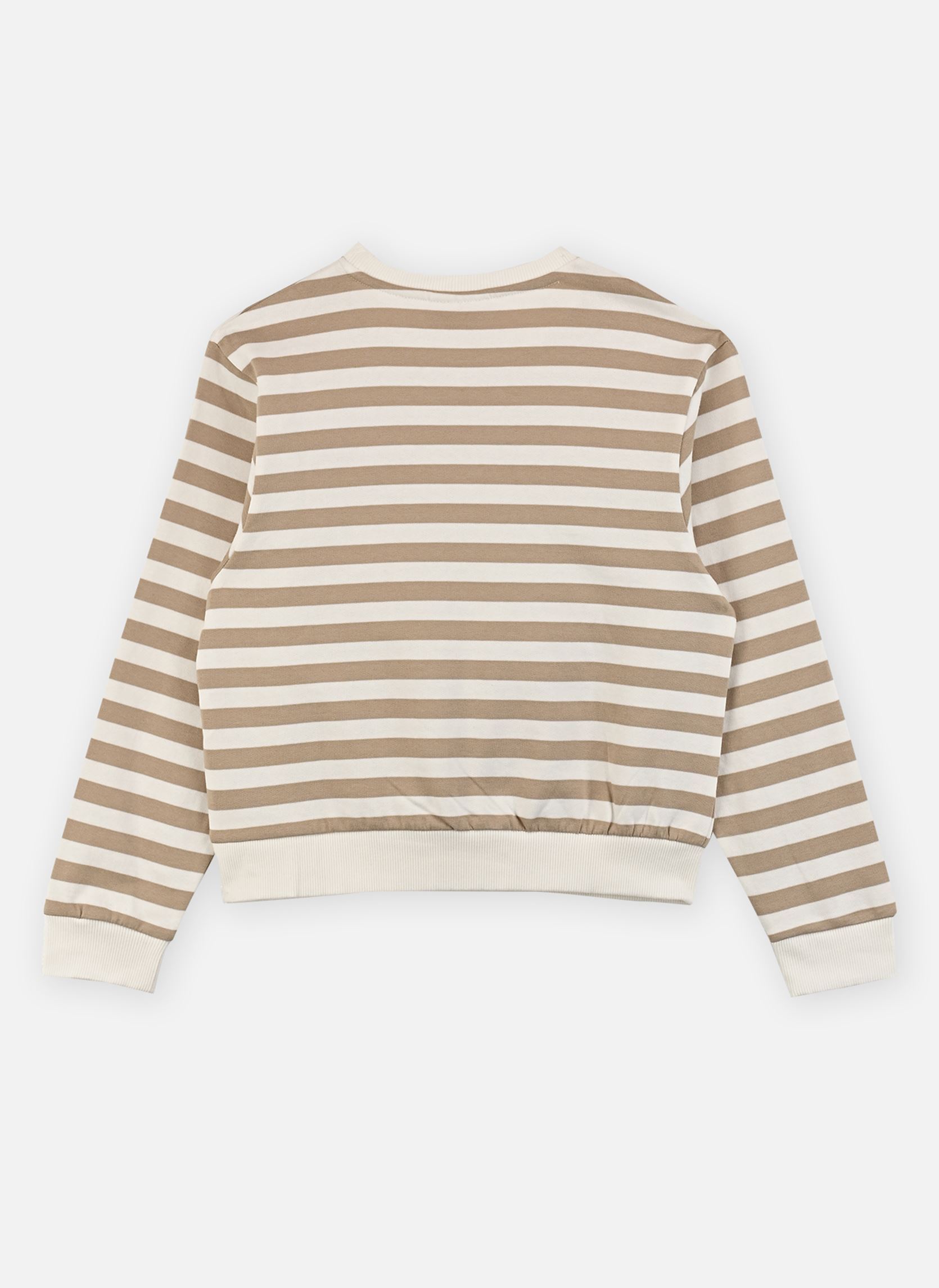 Kapuzenpullover Nkfbell Short Nreg Ls Swe Bru Ps Noos mädchen weiß Name it Kapuzenpullover Nkfbell Short Nreg Ls Swe Bru Ps Noos mädchen weiß CLOUD DANCER