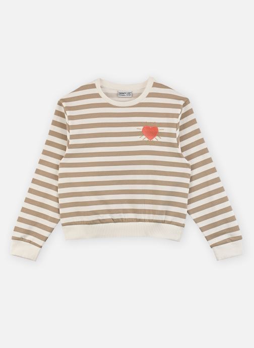 Name it Kapuzenpullover Nkfbell Short Nreg Ls Swe Bru Ps Noos mädchen weiß