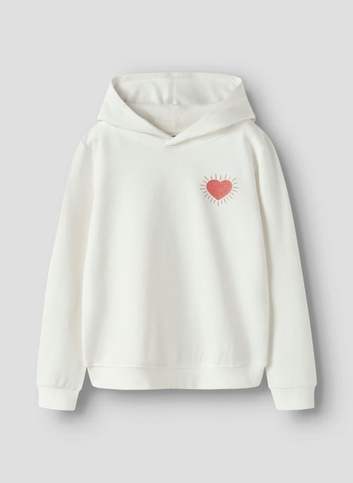 Name it Sweats à capuche Nkfbiana Ls Swe Wh Bru Box Ps fille blanc