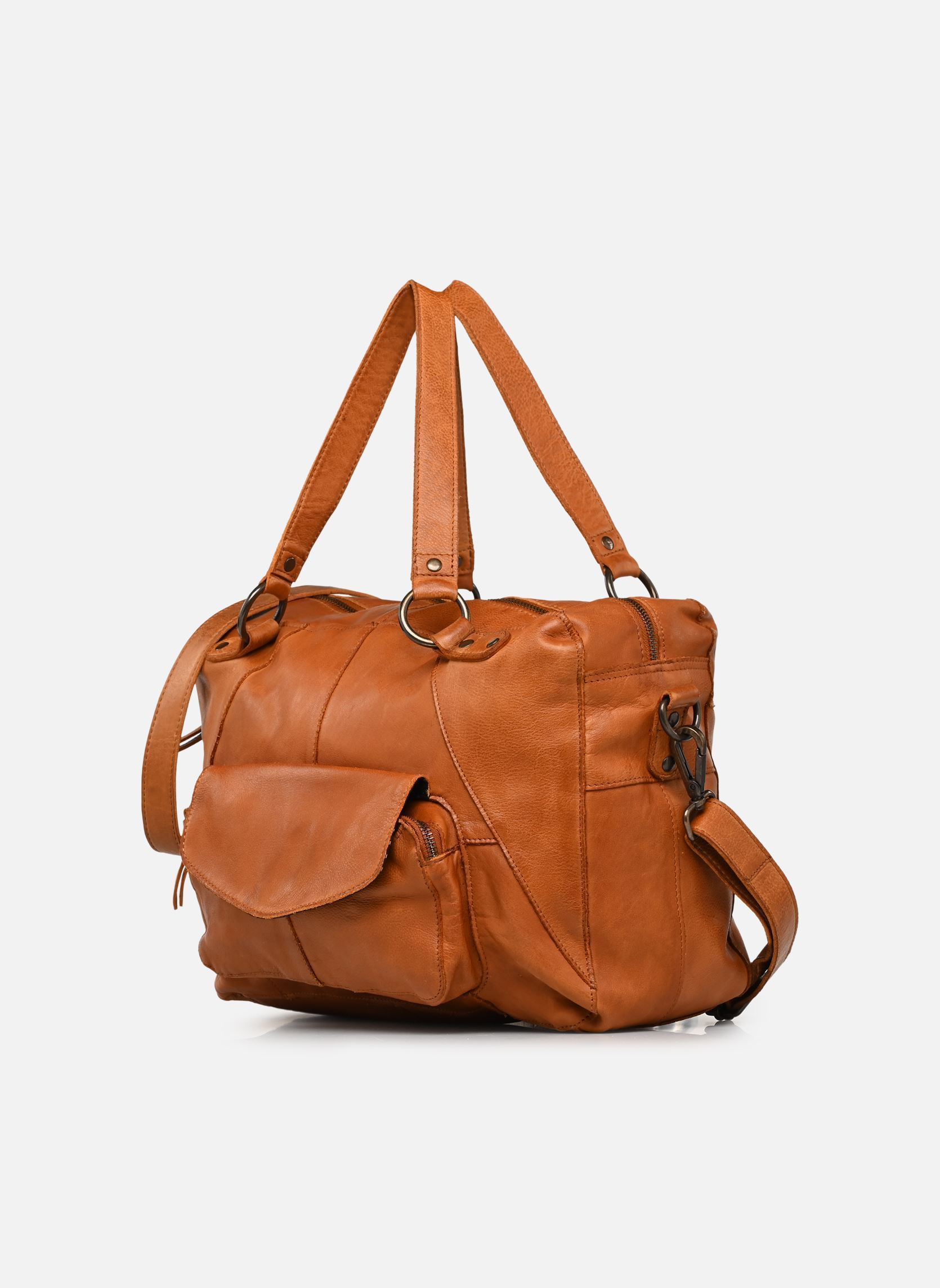 Schoudertassen PCFATIMA LEATHER BAG dames bruin Pieces Schoudertassen PCFATIMA LEATHER BAG dames bruin Cognac