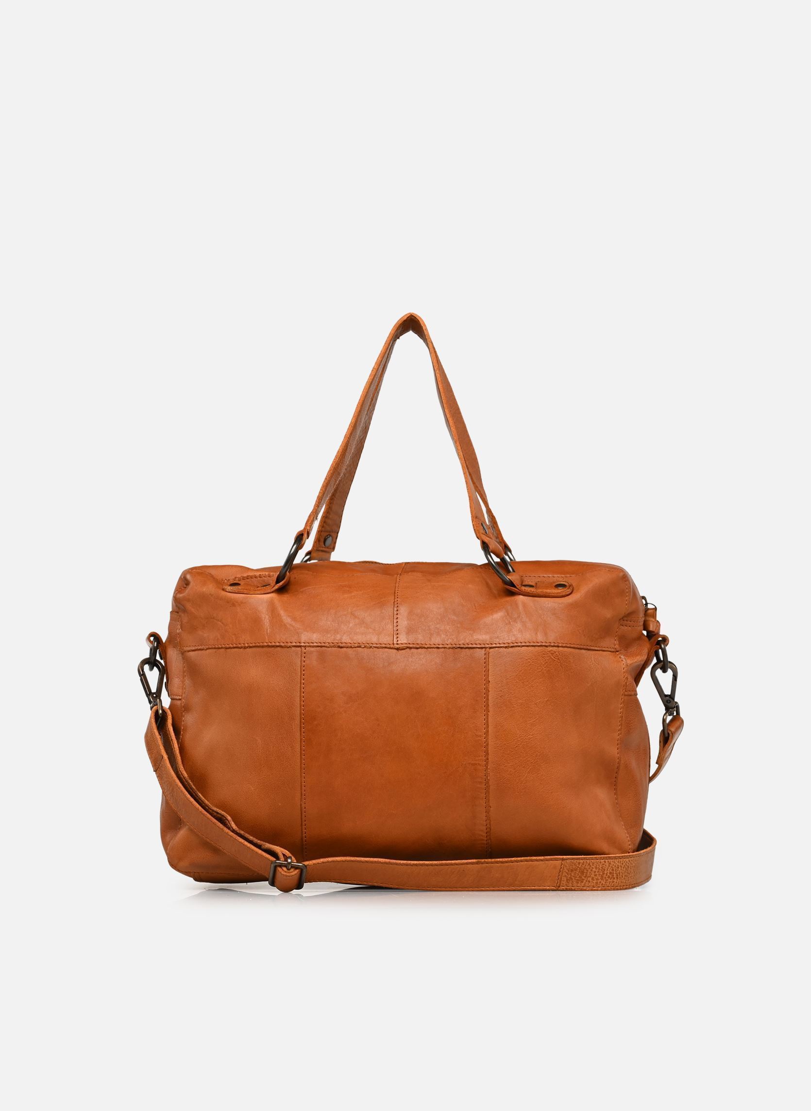 Schoudertassen PCFATIMA LEATHER BAG dames bruin Pieces Schoudertassen PCFATIMA LEATHER BAG dames bruin Cognac