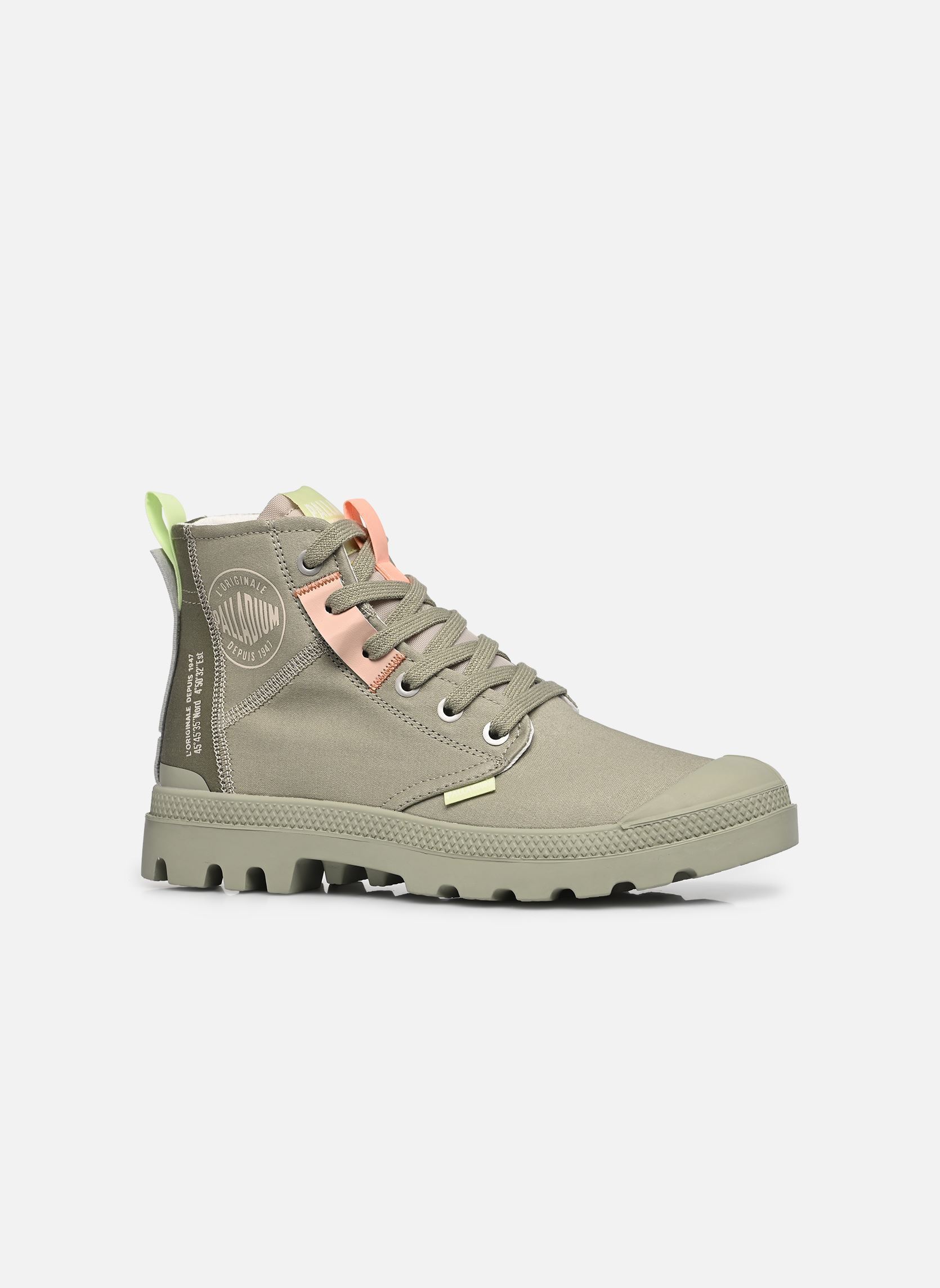 Leinen-Sneaker Pampa Hi Urban Layer W damen grün Palladium Leinen-Sneaker Pampa Hi Urban Layer W damen grün ABBEY STONE