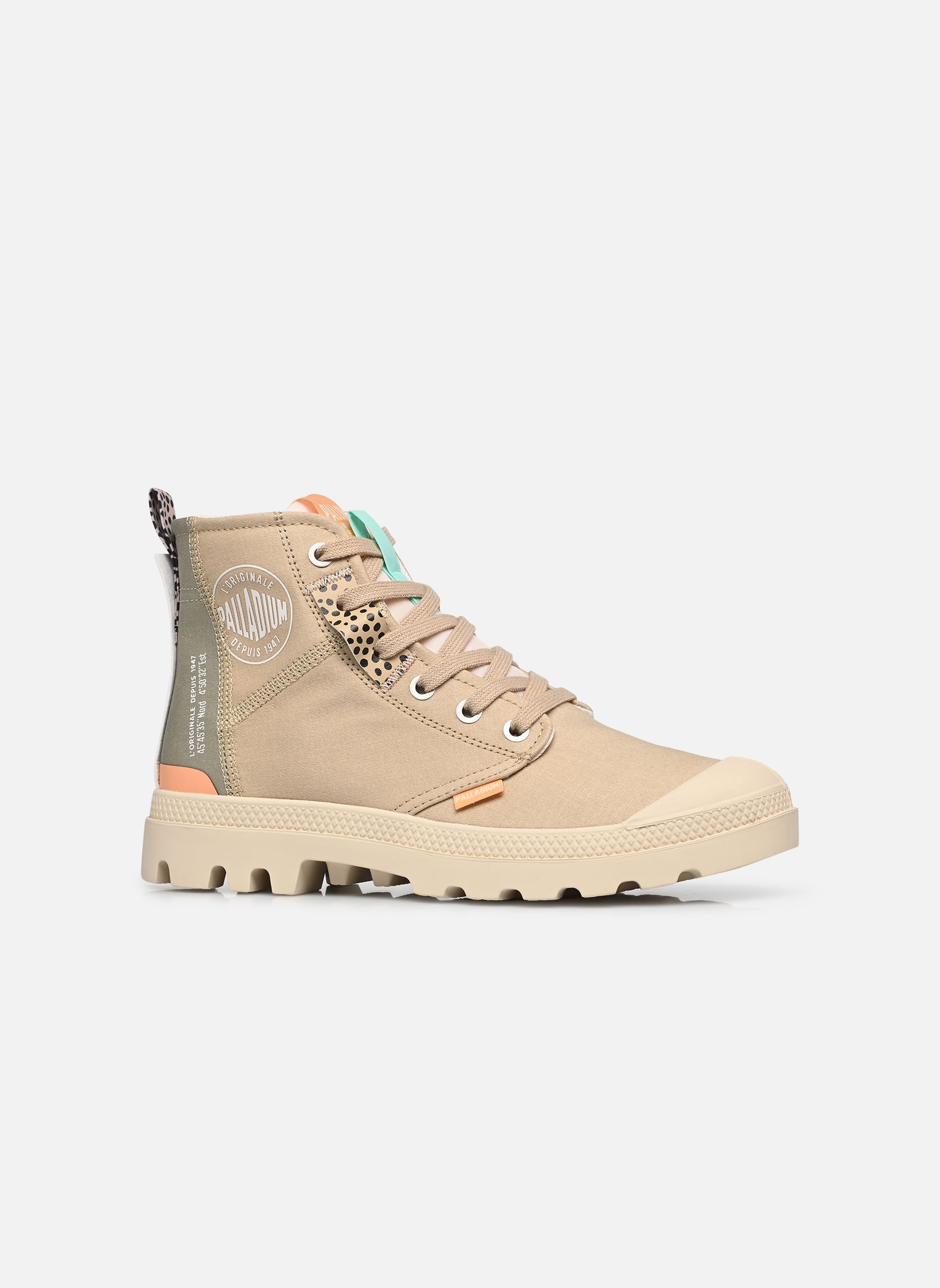 Leinen-Sneaker Pampa Hi Urban Layer W damen beige Palladium Leinen-Sneaker Pampa Hi Urban Layer W damen beige Pilat