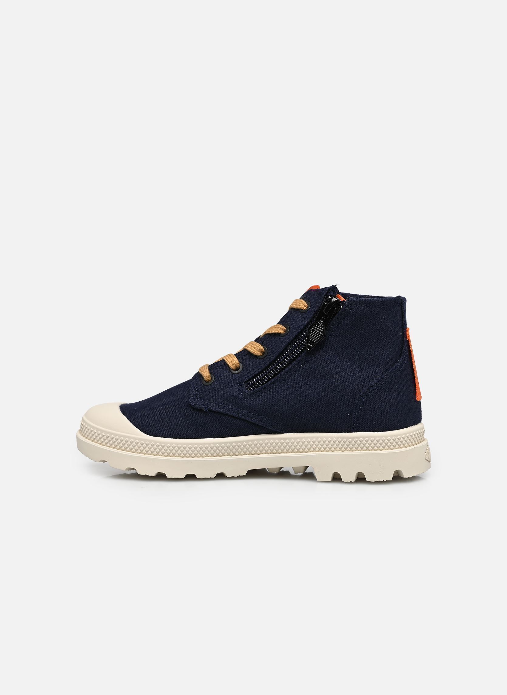 Baskets hautes Pampa Hi Kids bleu Palladium Baskets hautes Pampa Hi Kids bleu Indigo