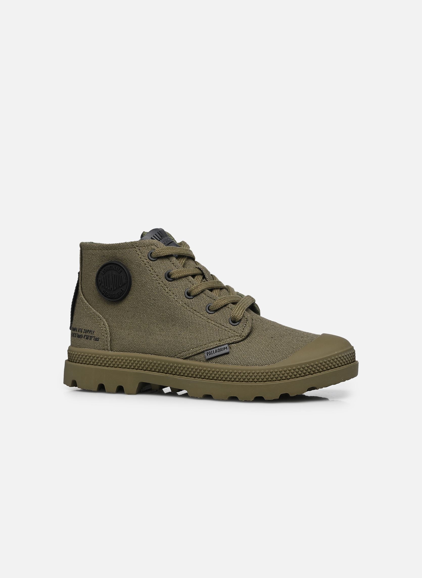Baskets hautes Pampa Hi Kids vert Palladium Baskets hautes Pampa Hi Kids vert Dusky Green