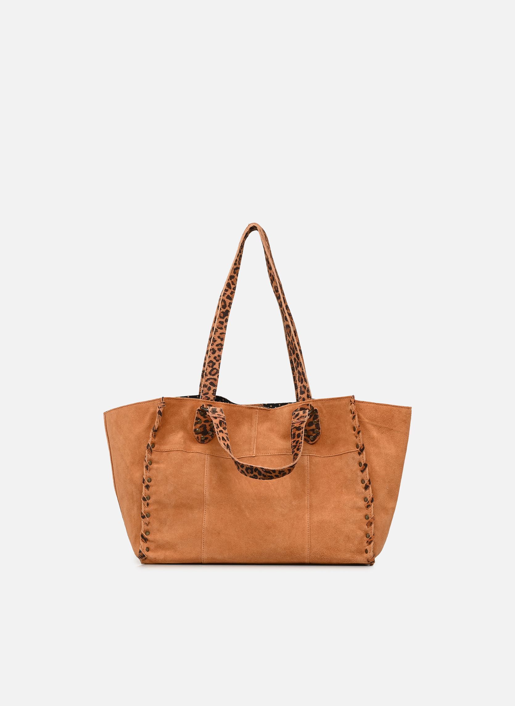Cabas PCSALLI SUEDE SHOPPER FC femme marron Pieces Cabas PCSALLI SUEDE SHOPPER FC femme marron Root Beer