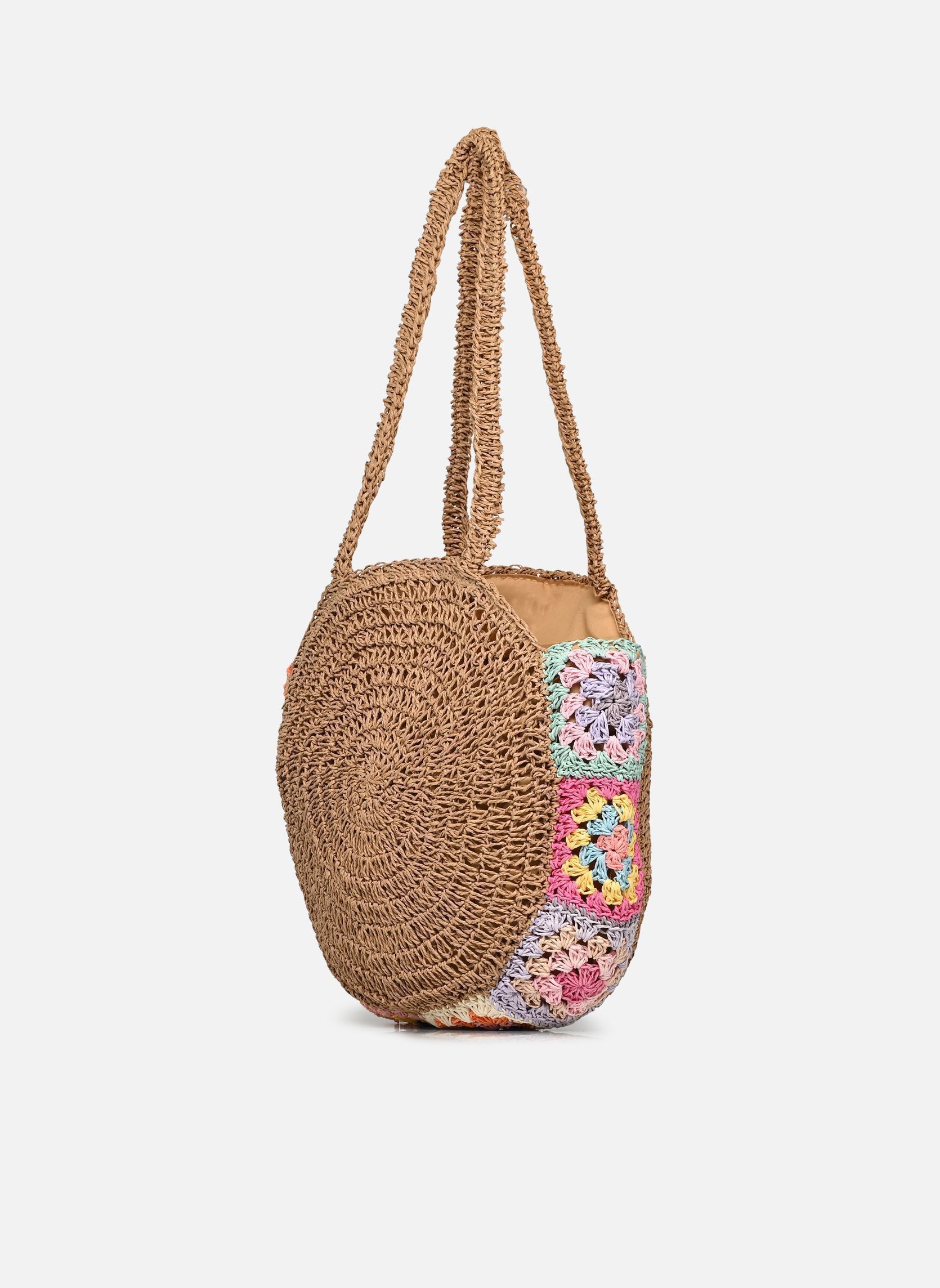Paniers PCKILLIE ROUND SHOPPER femme beige Pieces Paniers PCKILLIE ROUND SHOPPER femme beige NATURE